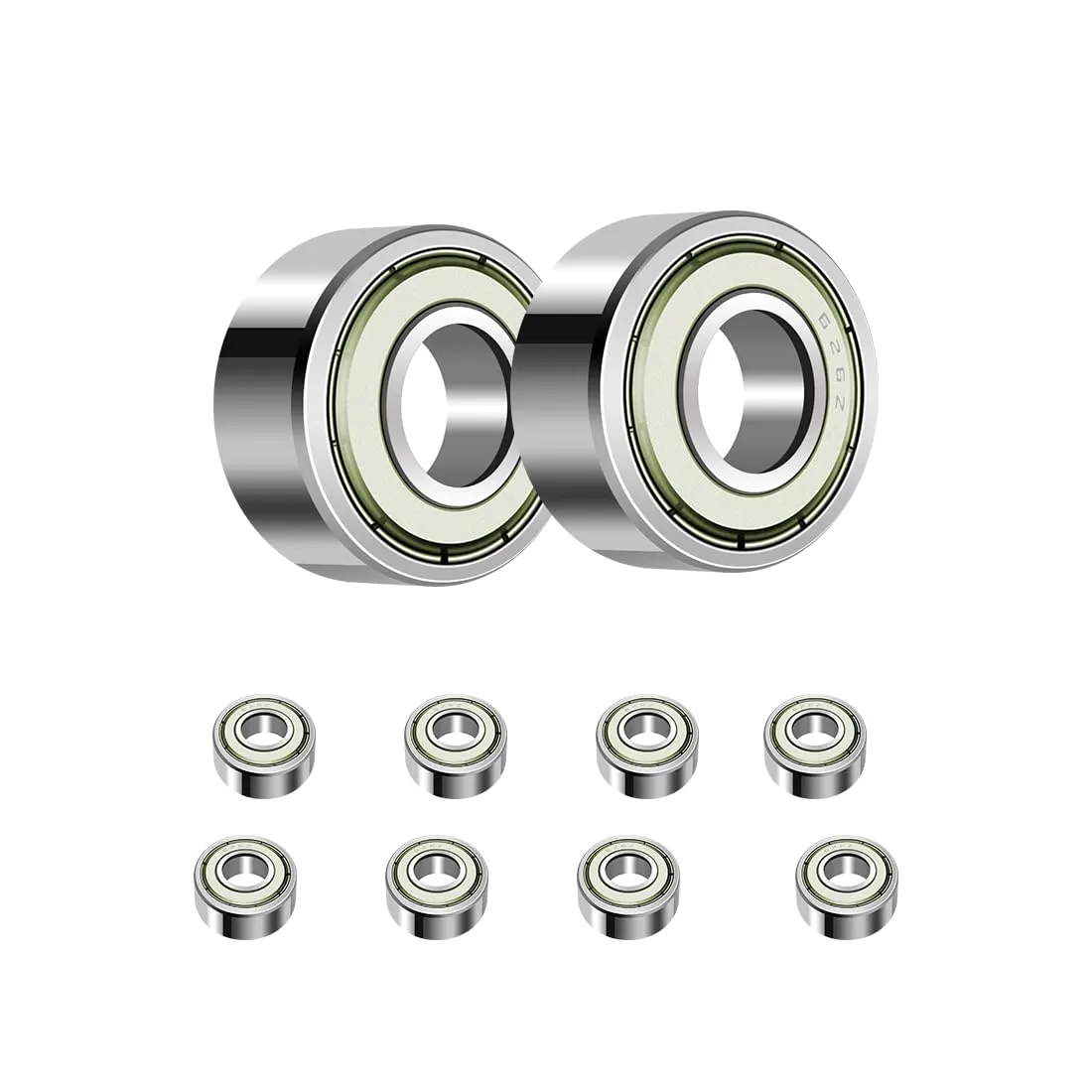 ANGEEK 10 pezzi 626 ZZ cuscinetto a sfere 6 mm x 19 mm x 6 mm, prelubrificato, doppia tenuta, 626ZZ cuscinetto a sfere a gola profonda