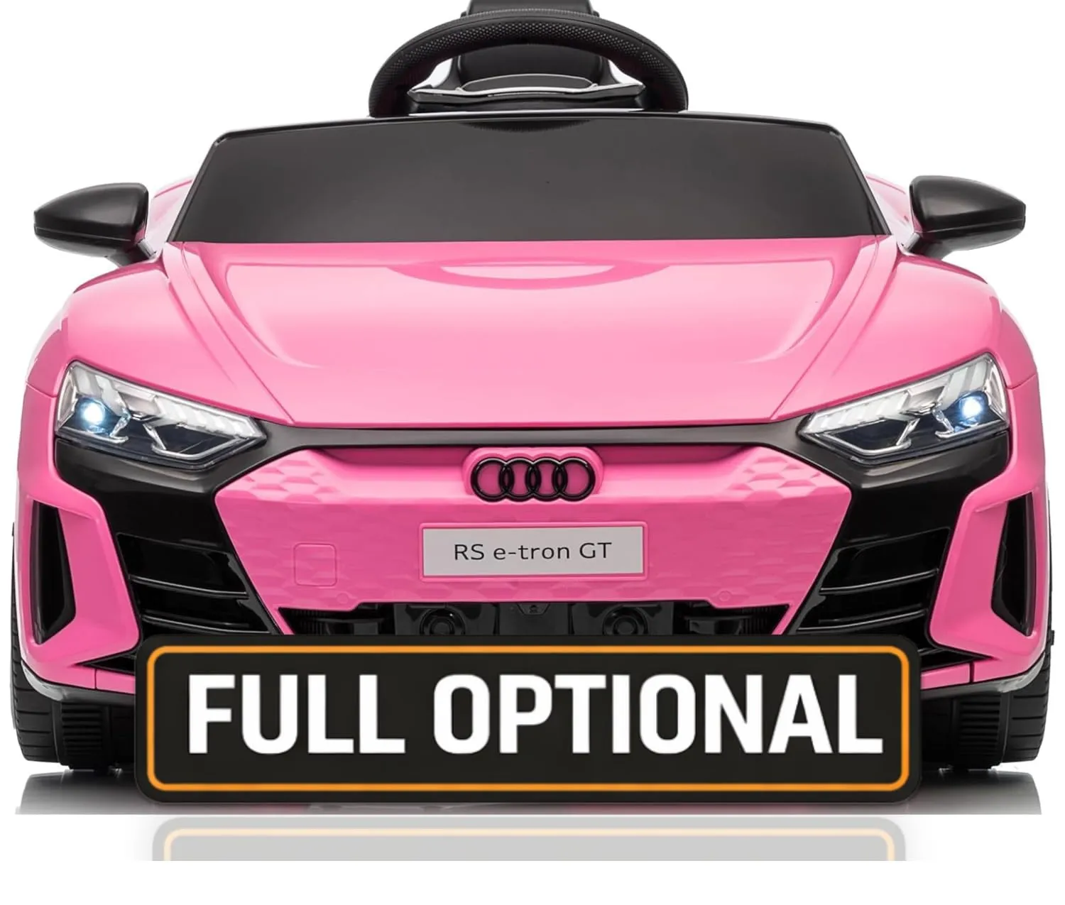 Audi RS e-tron GT Macchina Elettrica Per Bambini 12V con Sedile in Pelle Tappetino Omaggio | Auto Elettrica per Bambini Full Optional (Nero)