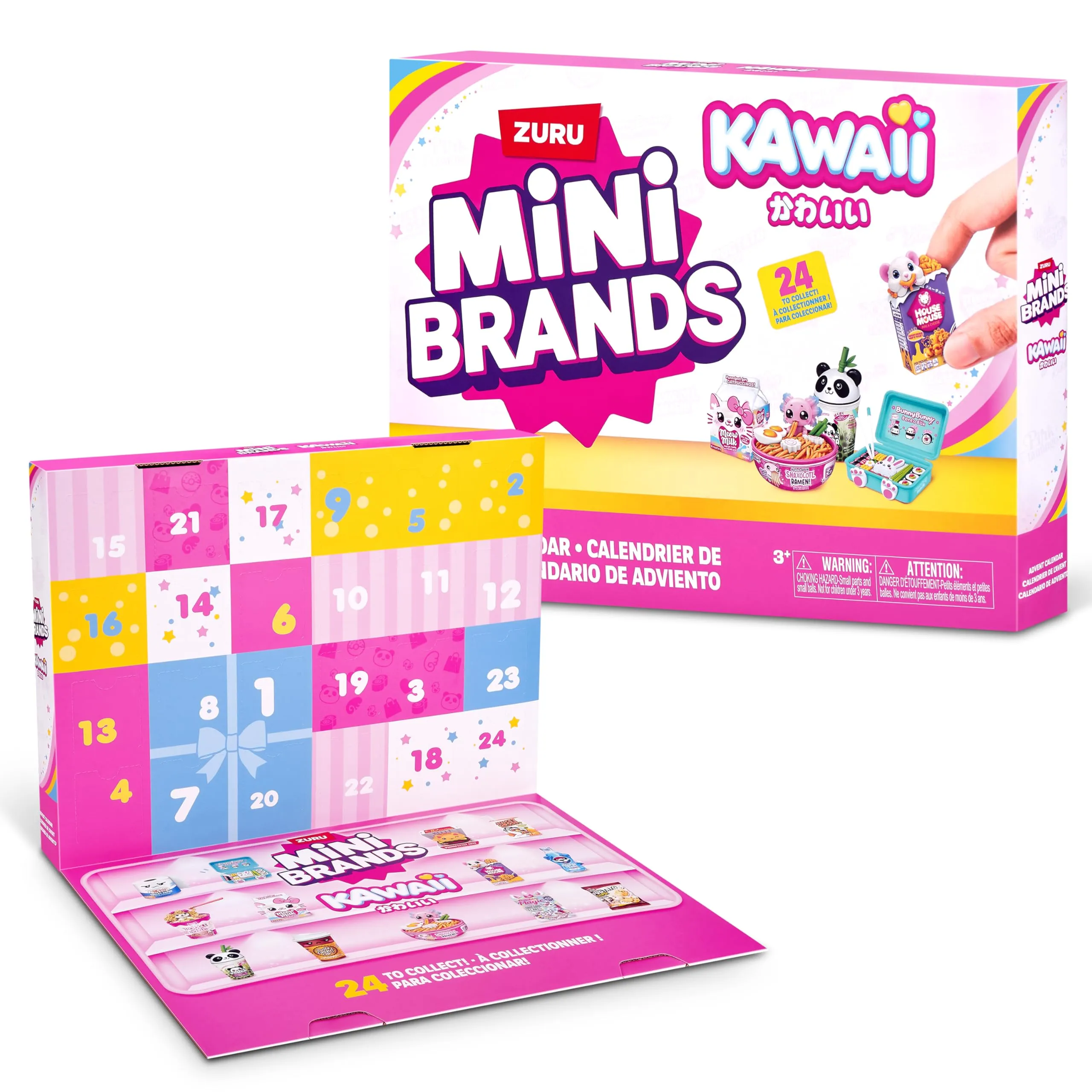 Mini Brands Kawaii Calendario dell'Avvento di ZURU, giocattoli Seaonal da collezione per ragazze