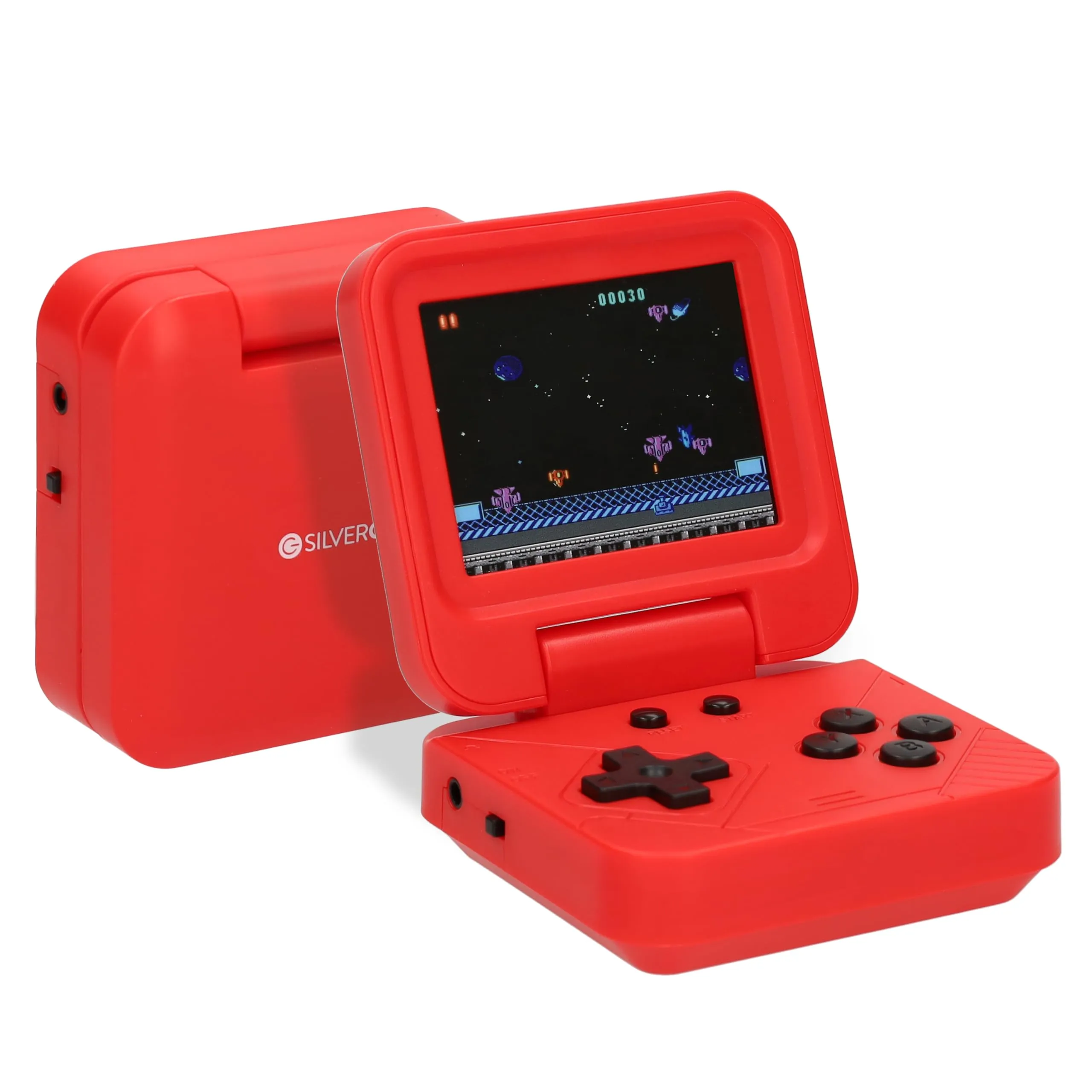 Silvergear® Console Portatile con Giochi Arcade | Mini Console di Giochi Retrò | 240 Videogiochi Classici in 6 Categorie | Super Console Retrò Game Portatile per Bambini e Adulti | 12,5x8x2,3 cm | Ros