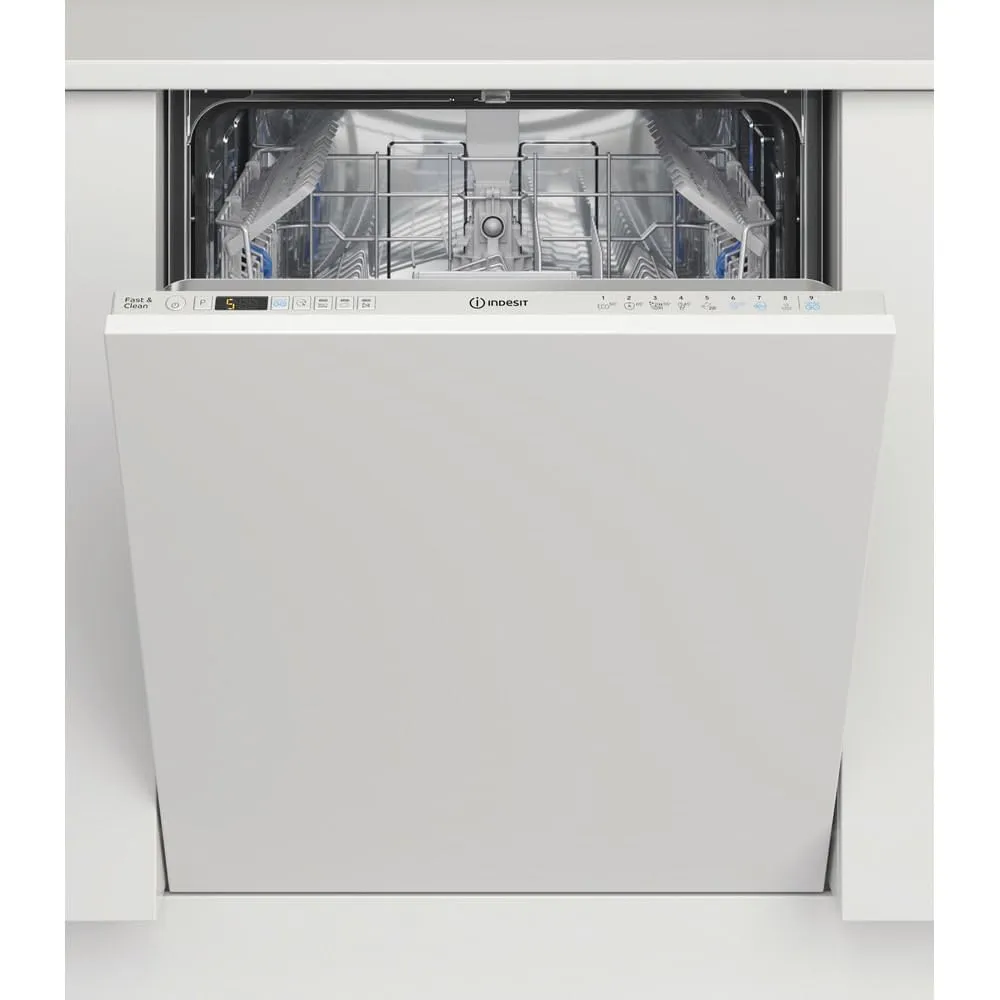 INDESIT I3I D741O - Lavastoviglie da Incasso 14 Coperti, 9 Programmi, Ciclo Rapido 28 Minuti, Push&Go 85 Minuti, Silenziosa, Partenza Ritardata - Elettrodomestici Cucina Classe C 59.8Lx82Hx55.5P