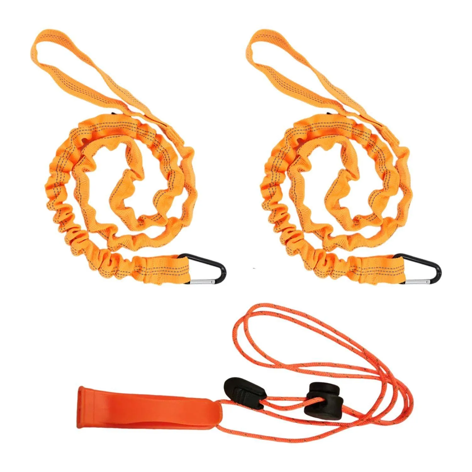 2 Corde Per Pagaia, 1 Fischietto, Corda Elastica Di Sicurezza Per Pagaia, Cinghia Per Maniglia Anti-Smarrimento, Guinzaglio Per Pagaia, Corda Con Moschettone, Accessori Per Pagaia