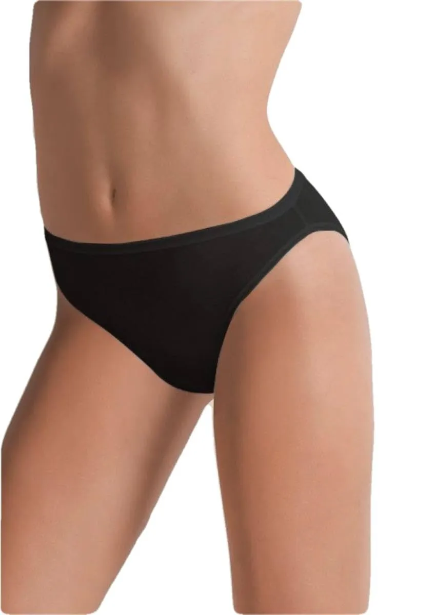 Cotonella 6 Slip Donna l'altra Cotone Elasticizzato Art.3939 (5, Nero)