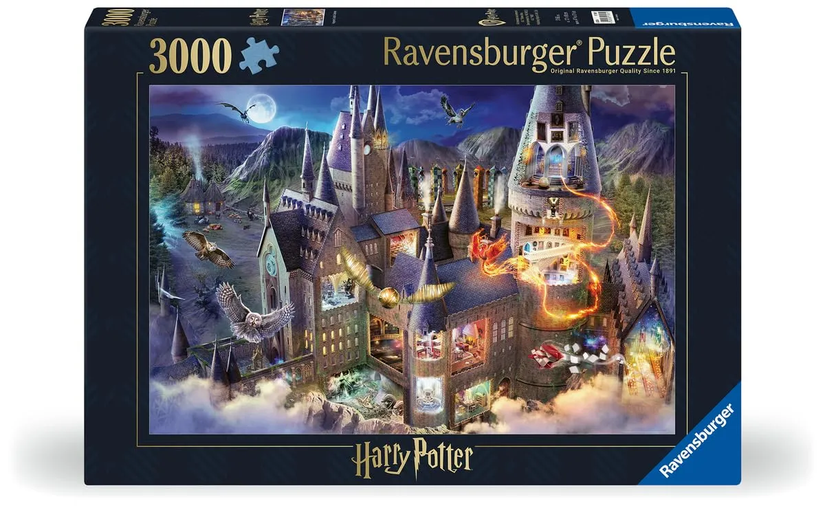 Ravensburger - Puzzle Harry Potter, Hogwarts Interior, Puzzle 3000 pezzi, Puzzle Adulti e Bambini +14 Anni, 121x80cm