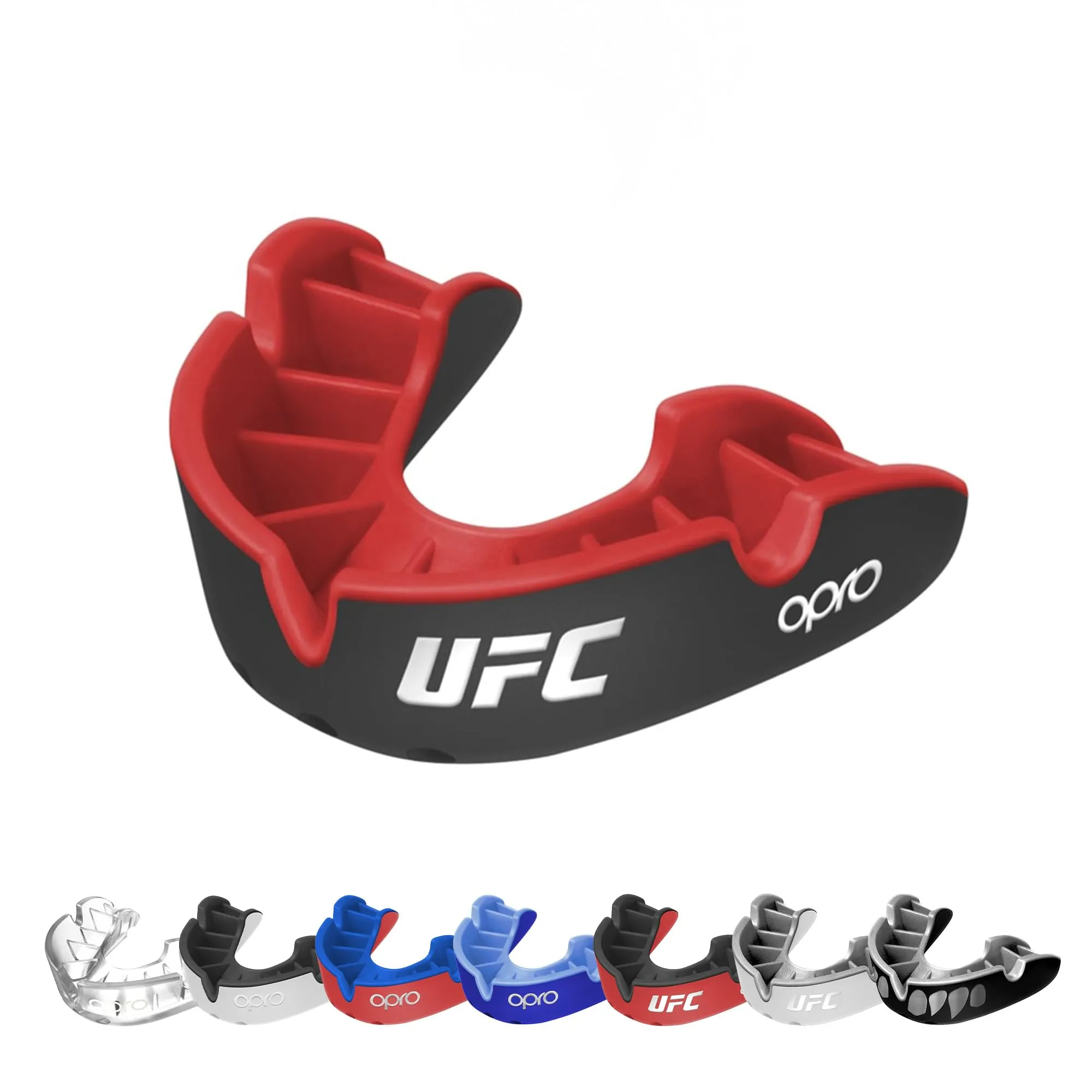 OPRO Paradenti Livello Argento – Aderenza Essenziale – Paradenti per Boxe, MMA, Rugby, Hockey – Protezione Dentale per Adulti e Bambini – Facile da Modellare – Con Garanzia Dentale