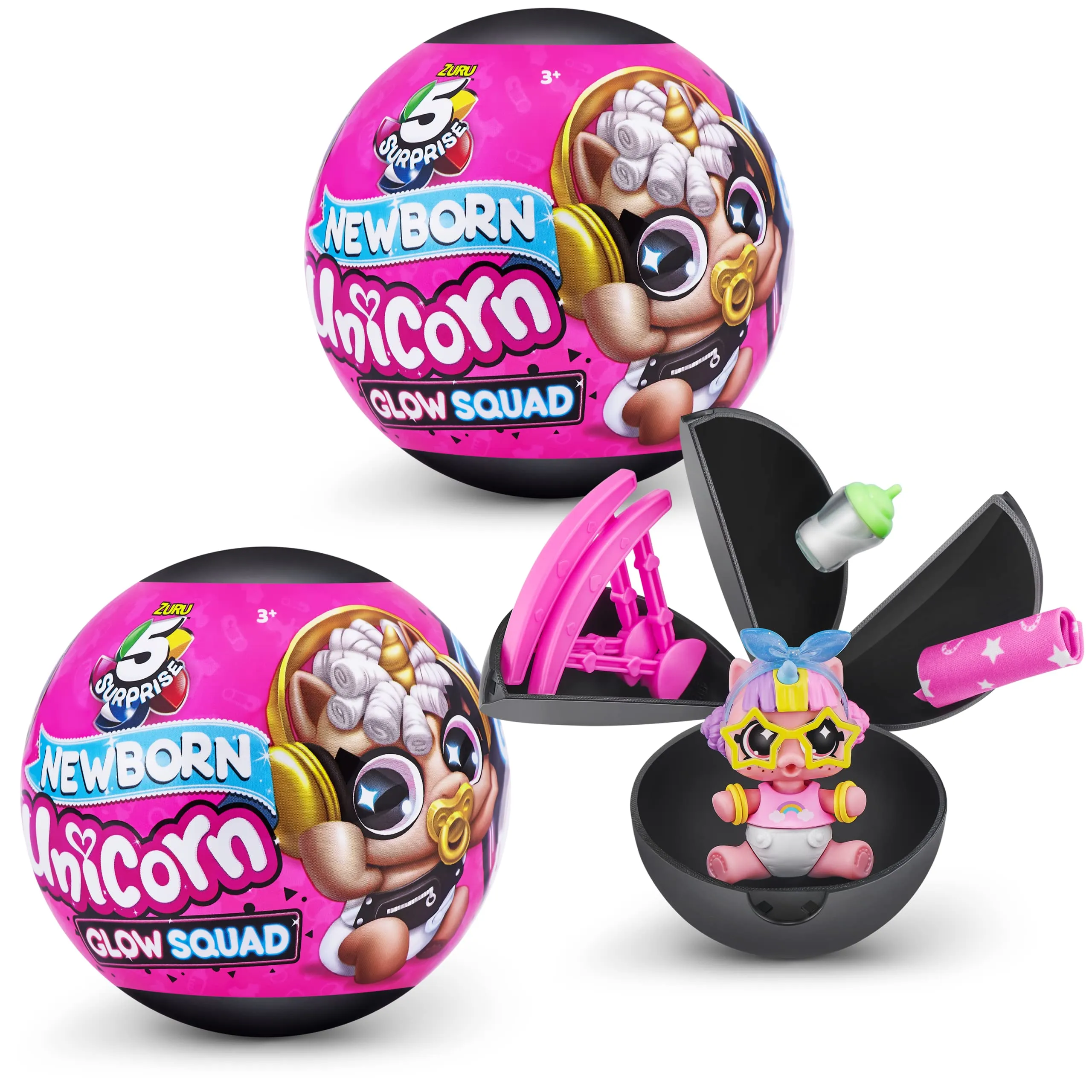 5 Surprise Unicorn Squad Newborn Series 6 Mystery Collectible Capsule (2 Pack) By ZURU