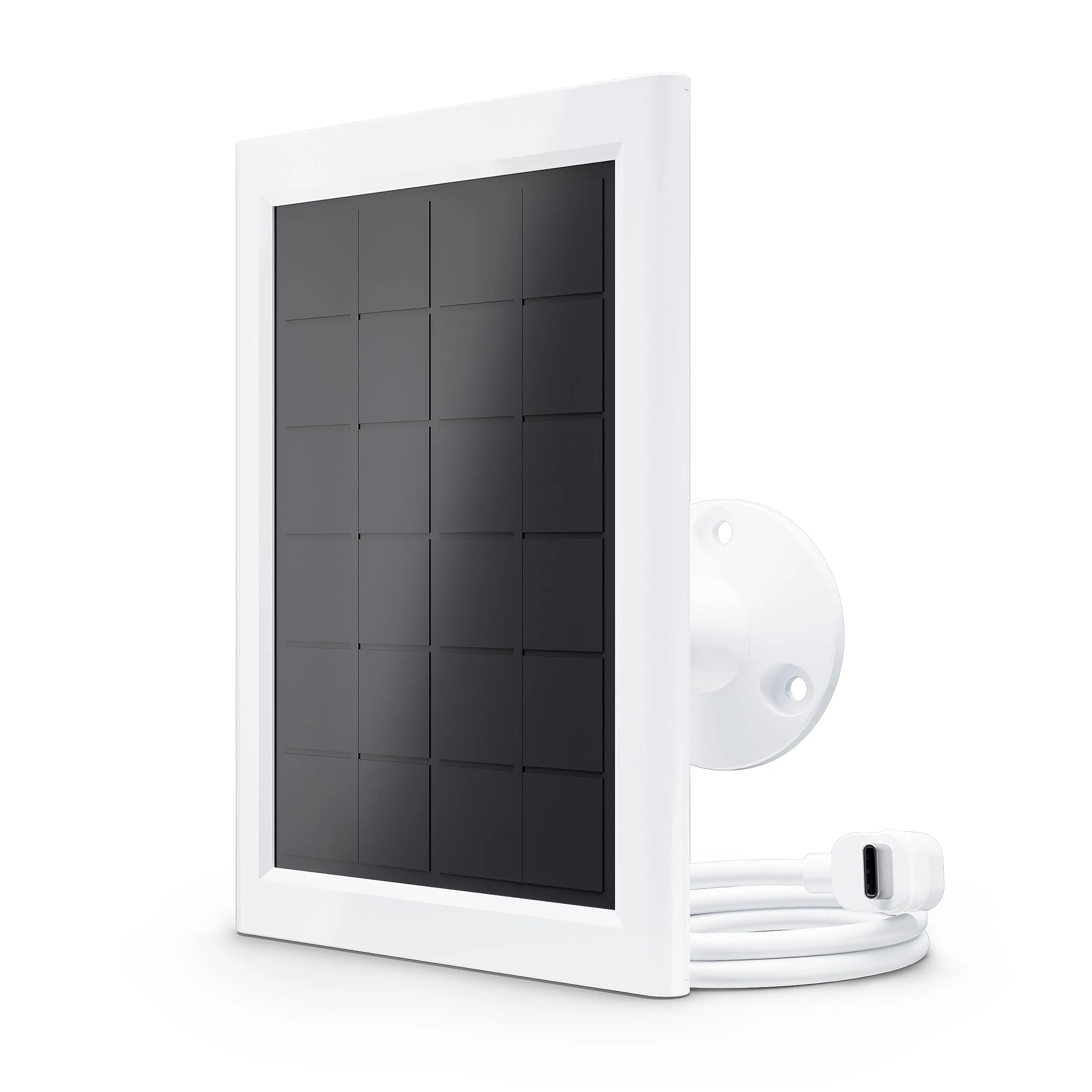 Arlo Essential 2 Pannello Solare Per Telecamera WiFi Esterno, Bianco, Compatibile Con Telecamera Arlo Essential HD +2K +XL, Pannello Solare Con Cavo Di Ricarica, Accessorio Certificato, VMA6600-10000S