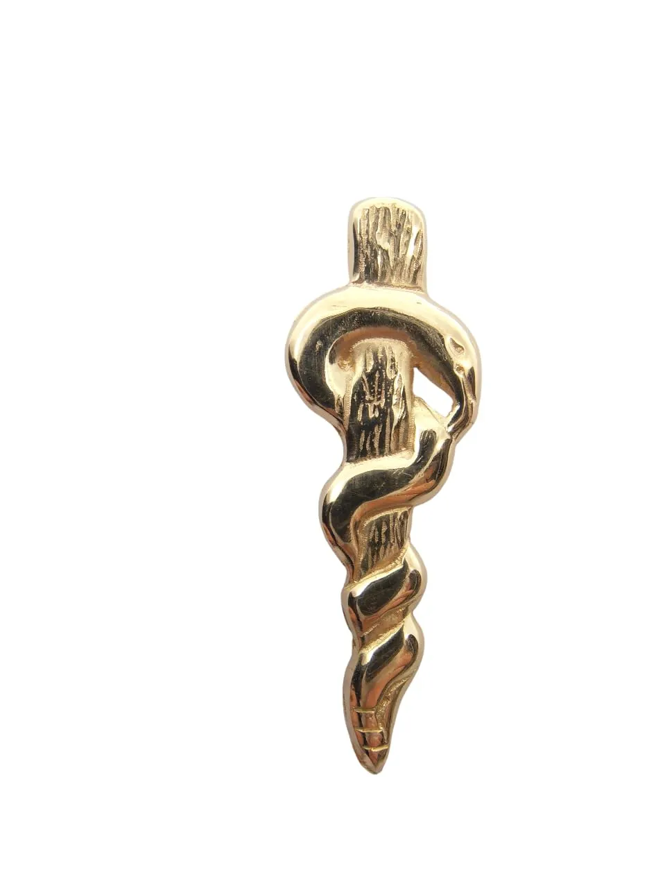 Bastone di Esculapio : Spilla da giacca in Oro Giallo 18 Kt (750 millesimi) - Asclepio - Medici - Medicina - Dottoressa - Dottori - Dottore - Simbolo