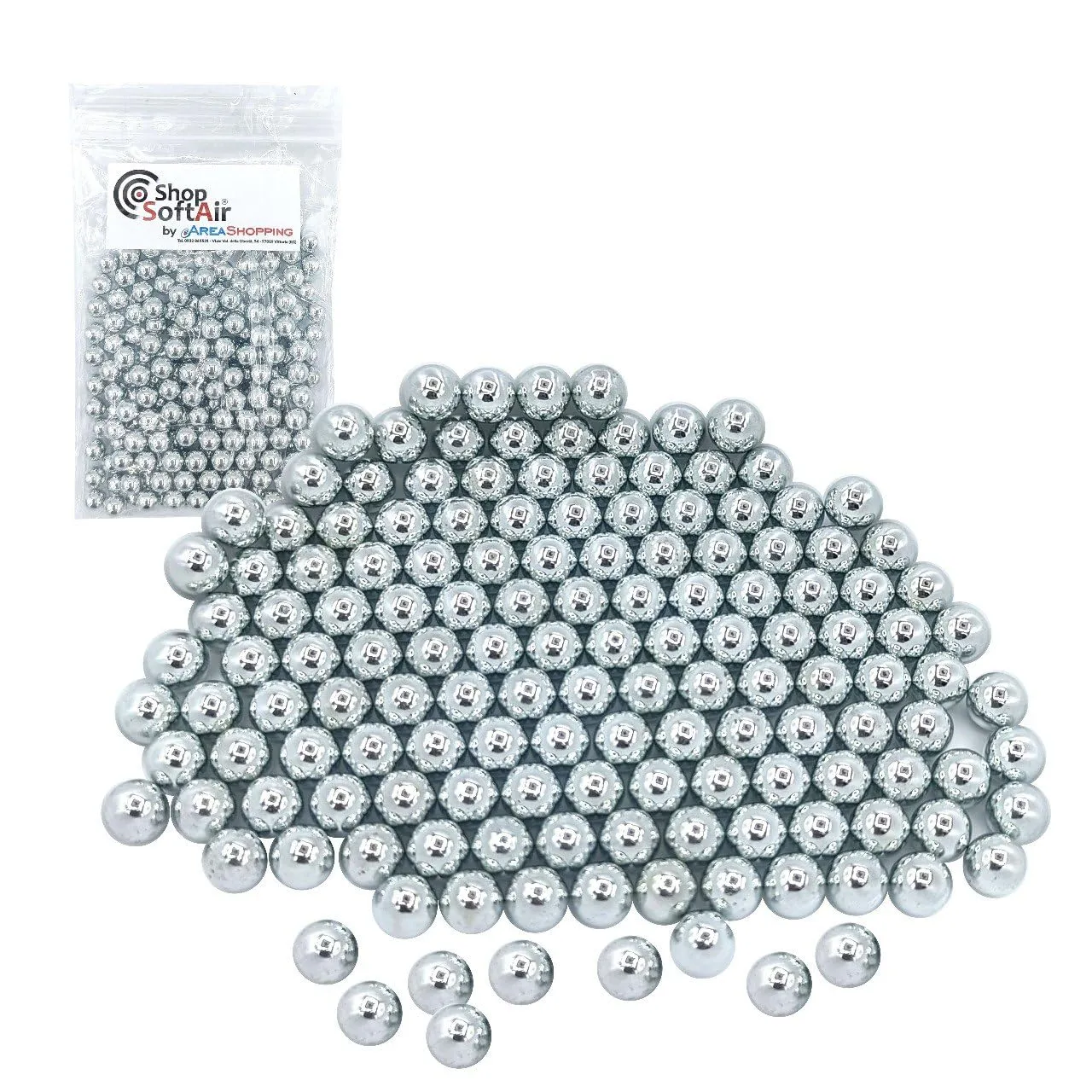Shop SoftAir® 250 Pallini in Metallo per Pistole Fucili da Softair Soft Air 6 mm 0,80 Grammi Giochi di Squadra
