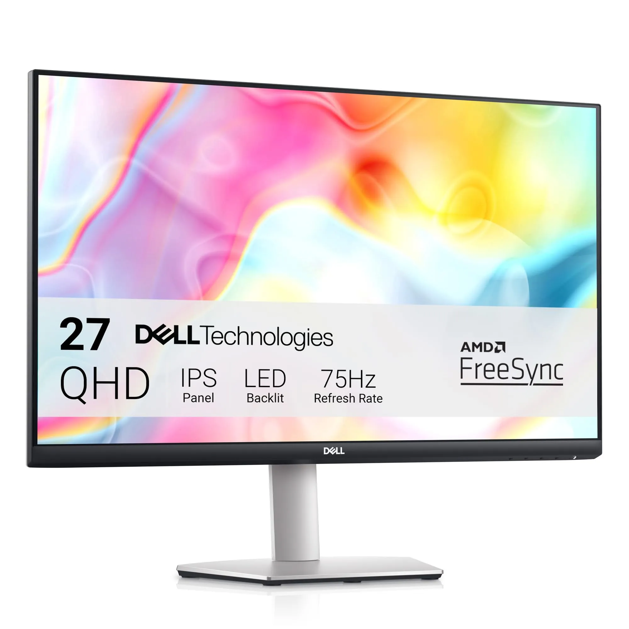Dell S2722DC USB-C 27" QHD (2560x1440) Monitor, 75Hz, IPS, 4ms, AMD FreeSync, 99% sRGB, Altoparlanti integrati, USB-C, 2x HDMI, 2x USB, 3 Anni di Garanzia, Argento