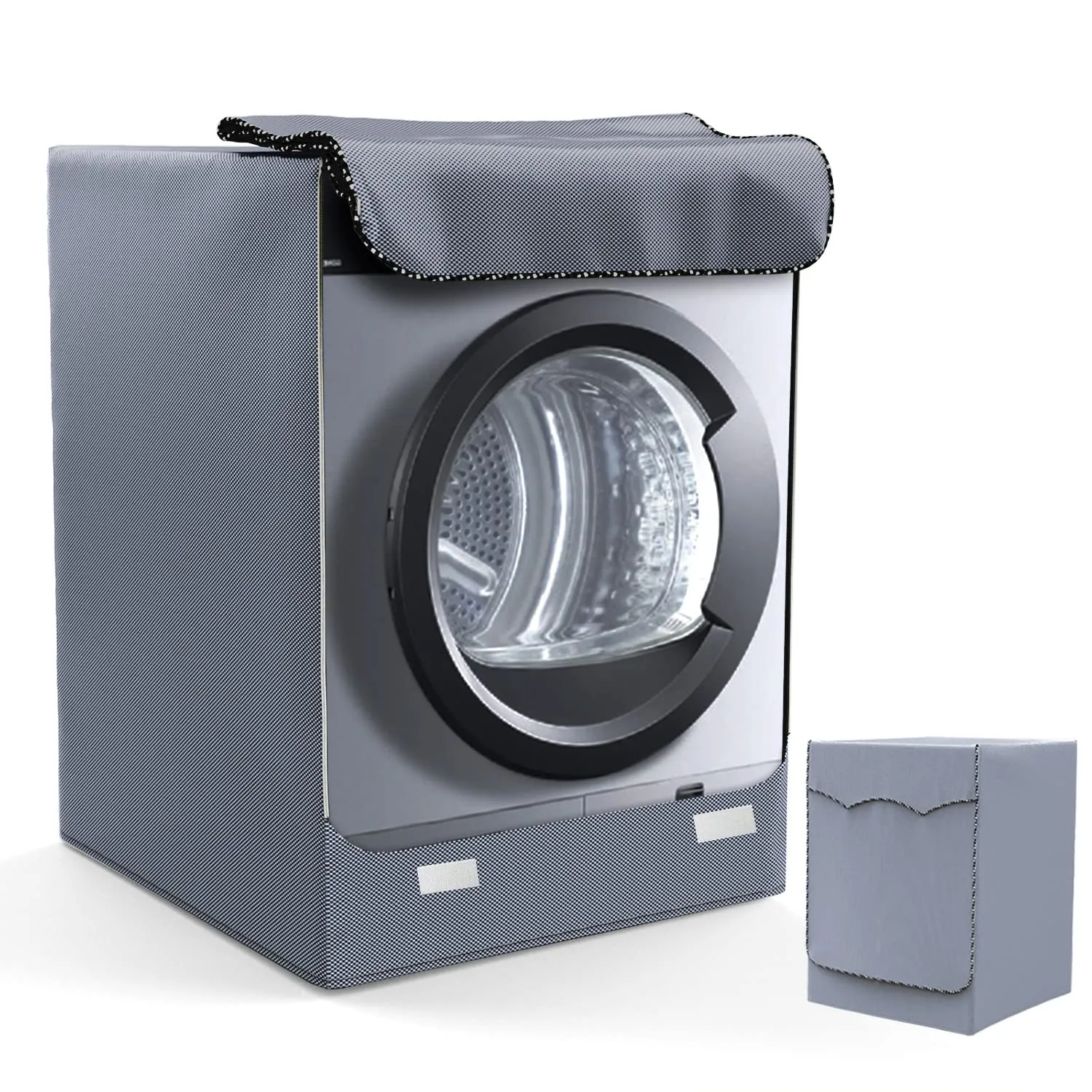 LEESITEC Copertura per Lavatrice da Esterno Impermeabile Copertura per Lavatrice e Asciugatrice,Coprilavatrice Interni Antipolvere e Antimacchia con Aperture Frontali Marrone (XL 60×64×85cm)
