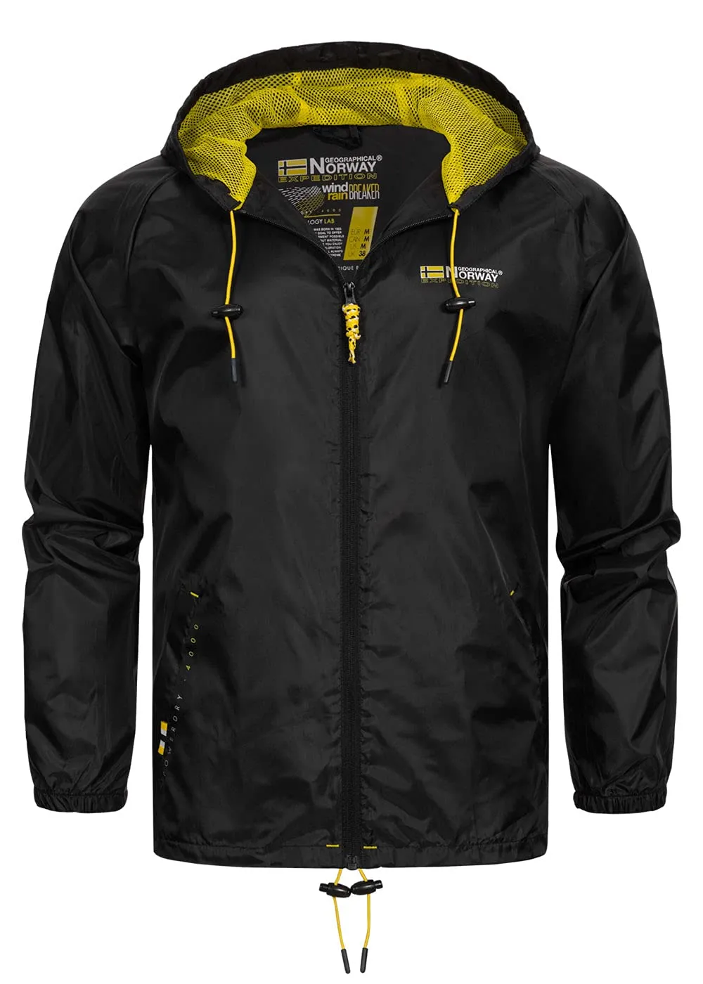 Geographical Norway – Giacca a vento impermeabile, da uomo Nero L