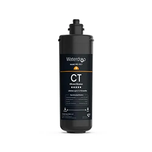 Waterdrop WD-10CT Filtro Acqua Sottolavello, Ricambio per Waterdrop TSA & TSB 3 Stadi Depuratore Acqua Domestico per Sotto Bancone