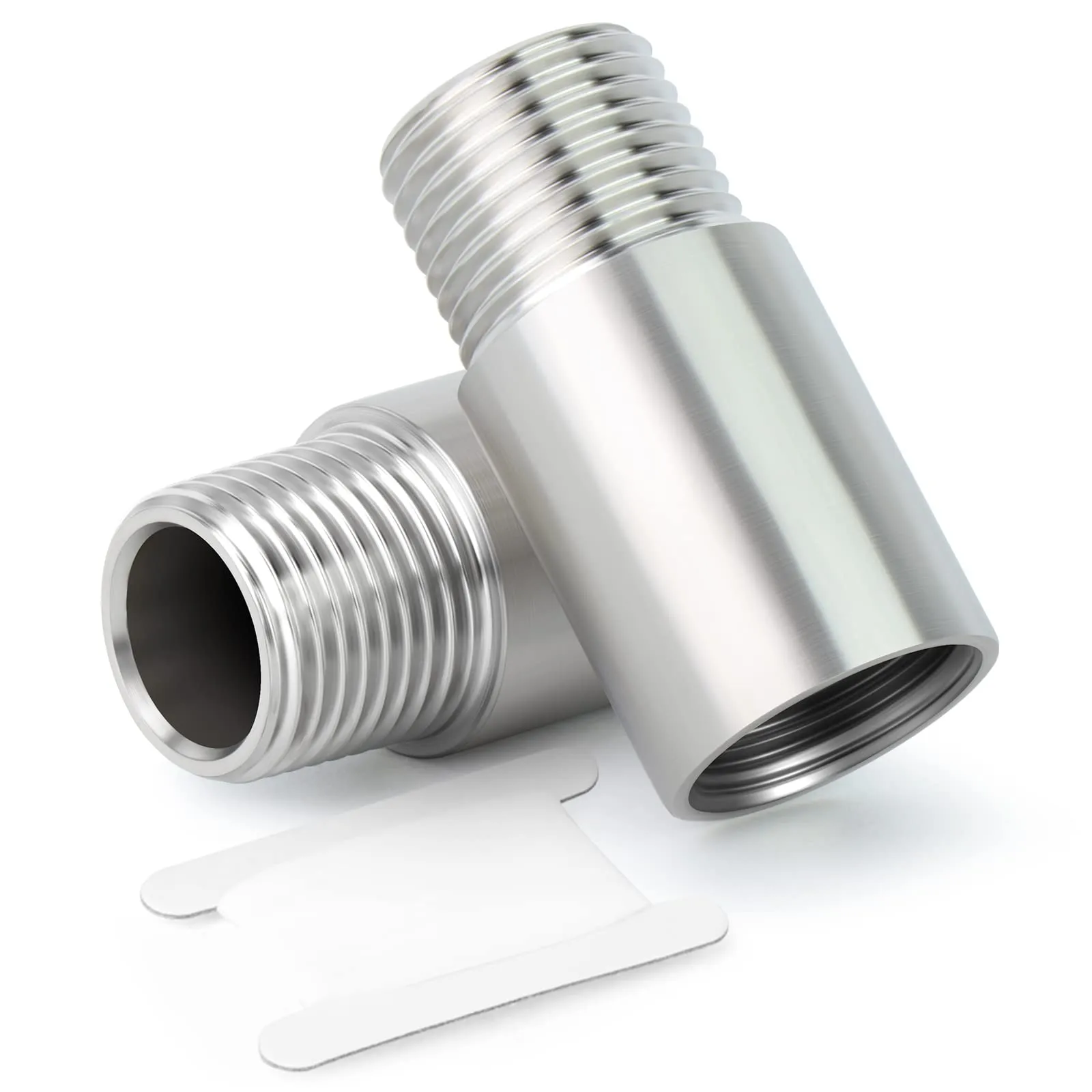 ERGAOBOY 2 pezzi 50mm 3/4" femmina x 3/4" maschio BSP Nipplo tubo fuso 304 Raccordi per tubi in acciaio inox