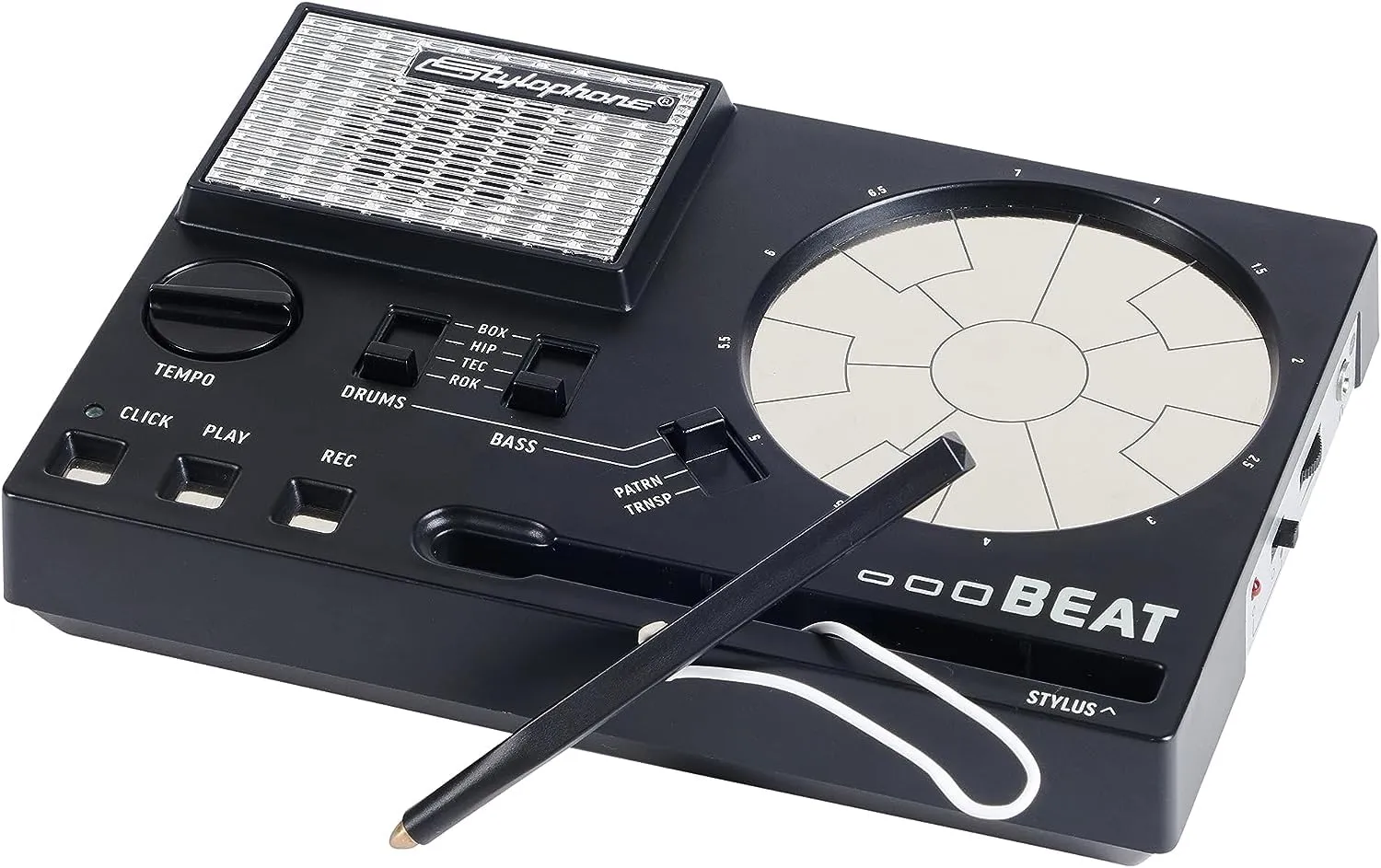 Stylophone Beat - Compact Stylus Drum Machine | 4 kit di batteria e 4 suoni bassi | Macchina ritmica Beat Maker | Drum Loop Machine