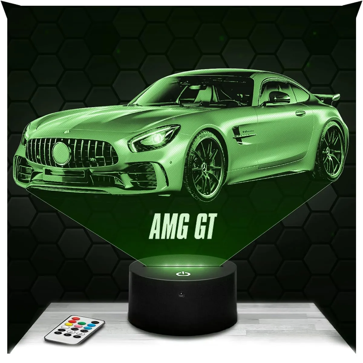 Lampe de chevet - Veilleuse Tactile Voiture américaine supercar Lampe 3D LED illusion, Idée cadeau Noël anniversaire garçon et fille Lampe de nuit chambre d'enfant ou adulte TOP