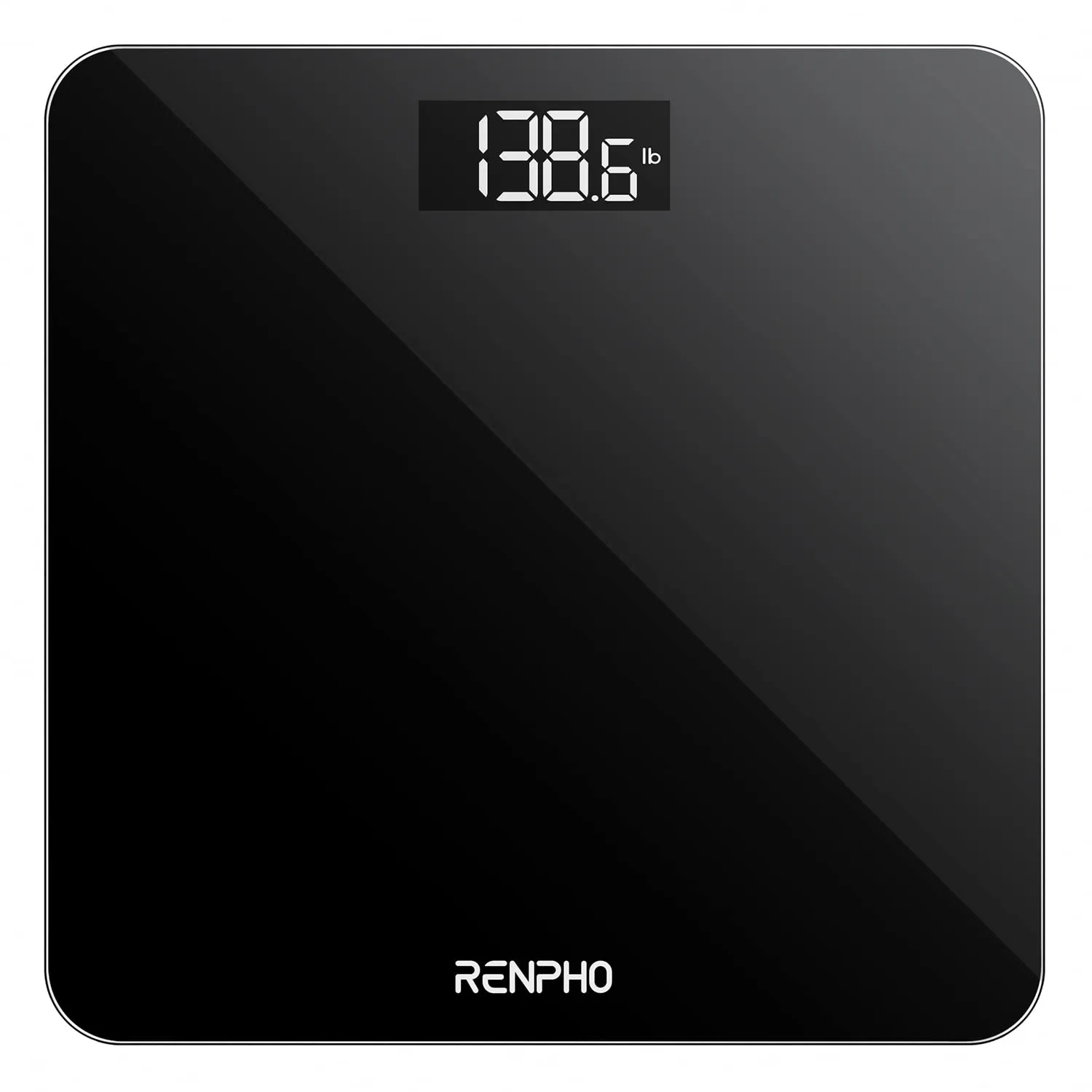 RENPHO Bilancia Pesapersone Digitale, Bilancia Pesapersone Professionale, Max 180kg, Ultrasottile, Bilancia Corpo con Sensori ad alta Precisione, Batterie Incluse