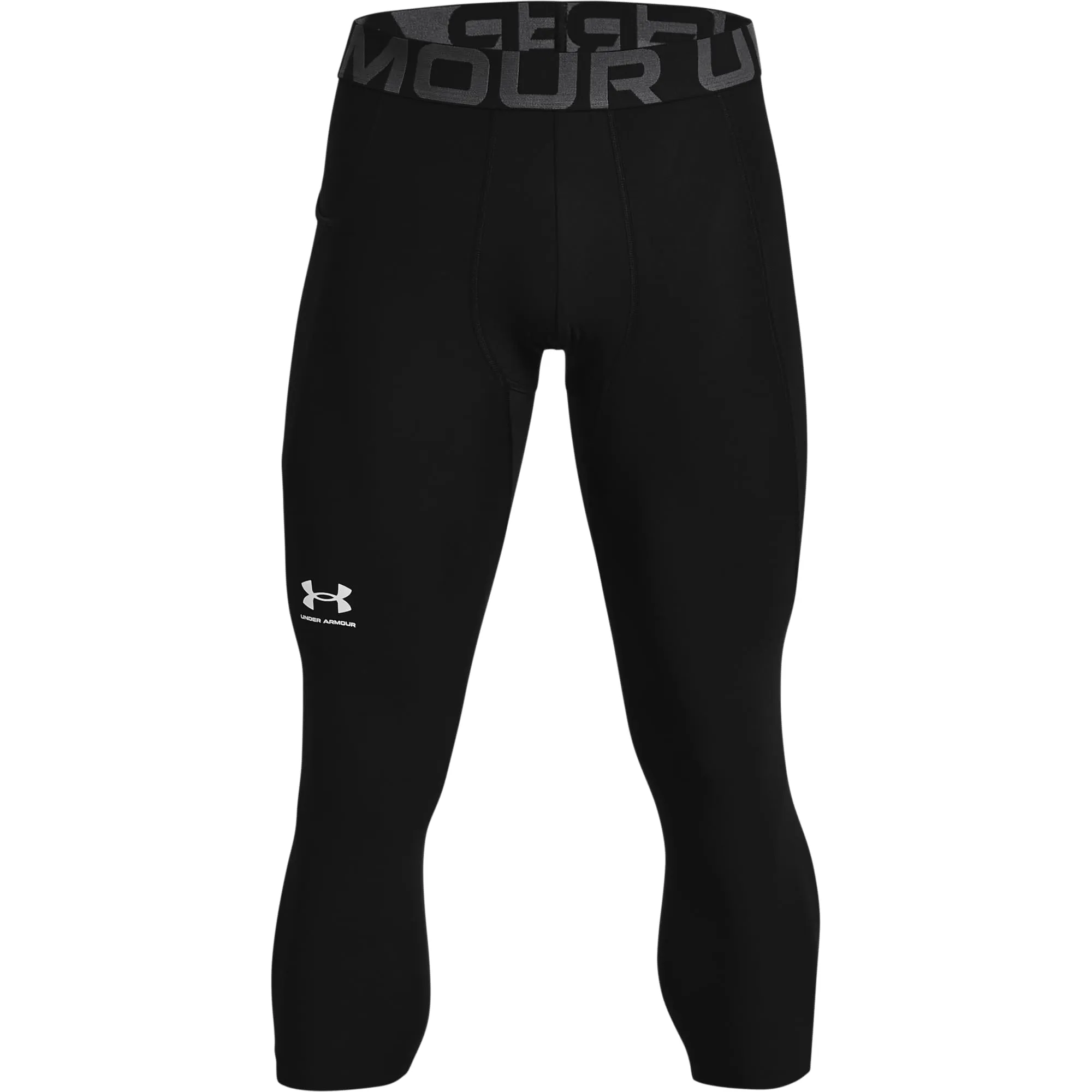 Under Armour UA HG 3/4 Legging, Pantaloni Uomo, Black / White, L