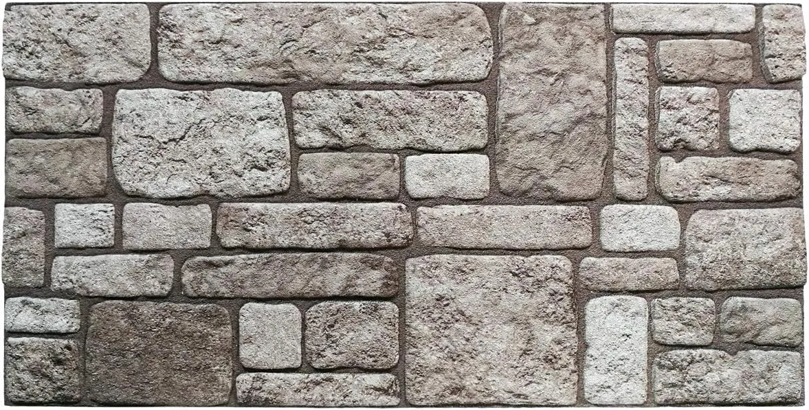 Pannello finta Pietra in EPS Resinato Misura 100x50 cm Spessore 2 Cm - CASTELLO - RETAIL BOX da 10 pannelli (sviluppano 5 MQ)