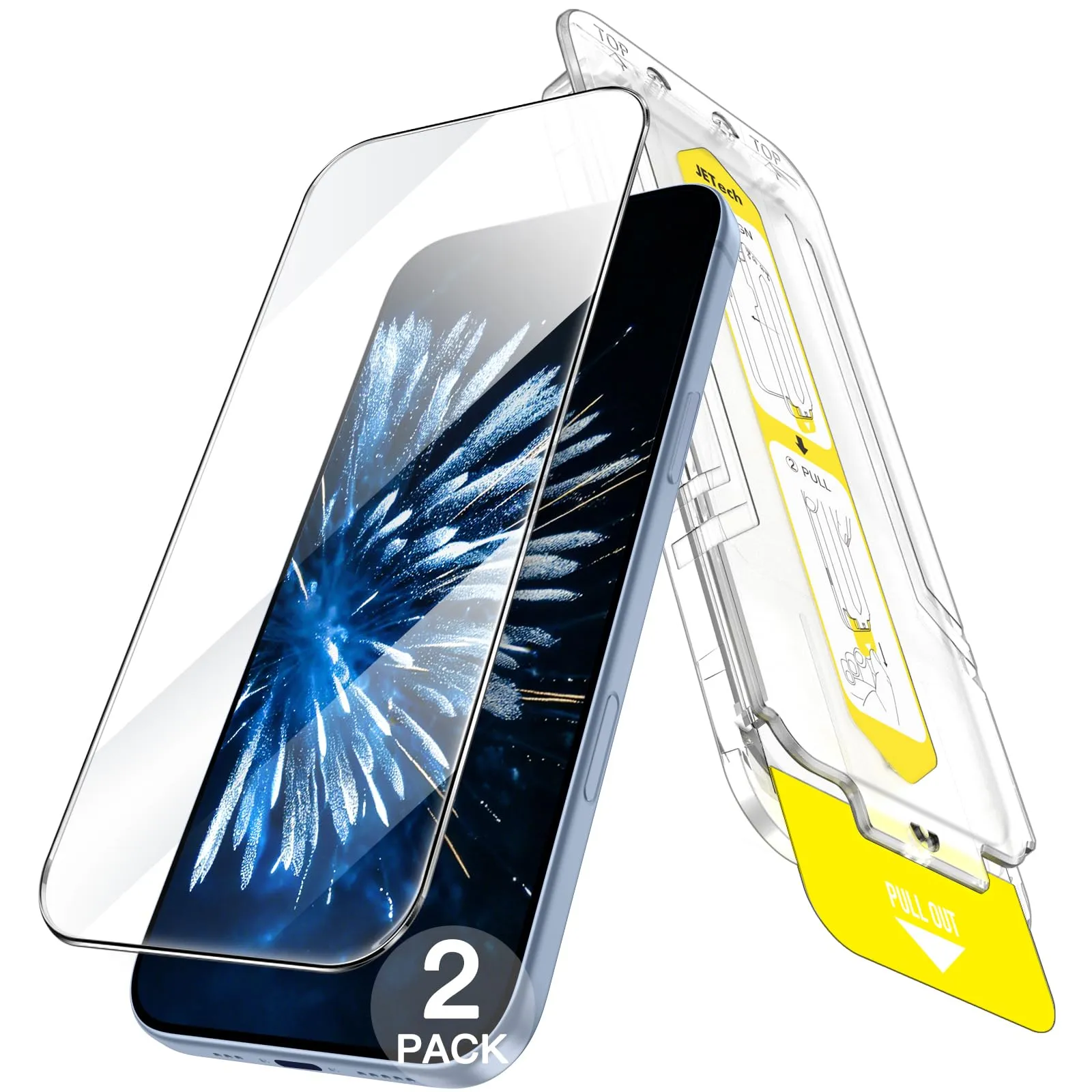 JETech Pellicola Protettiva per iPhone 17 6,3 Pollici, Kit di Installazione Super Facile in 10 Secondi con Vassoio di Allineamento in Un Passo, Vetro Temperato Film Anti-Impronte, 2 Pezzi