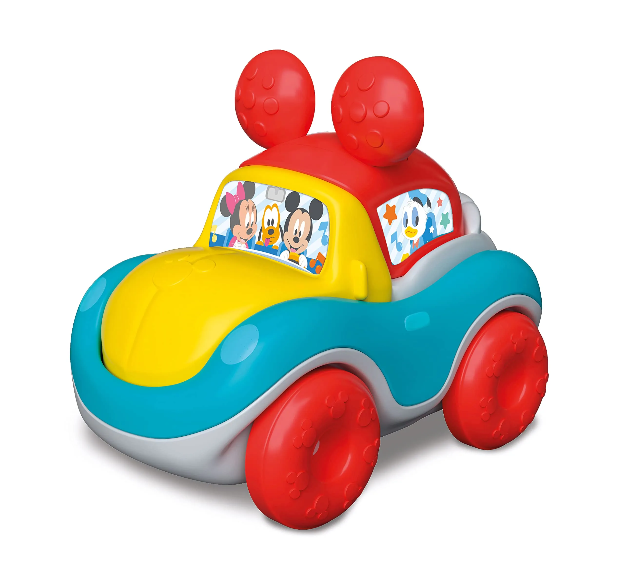 Clementoni Disney Baby Puzzle Car, Macchinina Bambino 12+ Mesi, con 4 Pezzi da Assemblare, Gioco Prima Infanzia per Stimolare Logica e Manualità, Linea Play for Future, Made in Italy, 17722