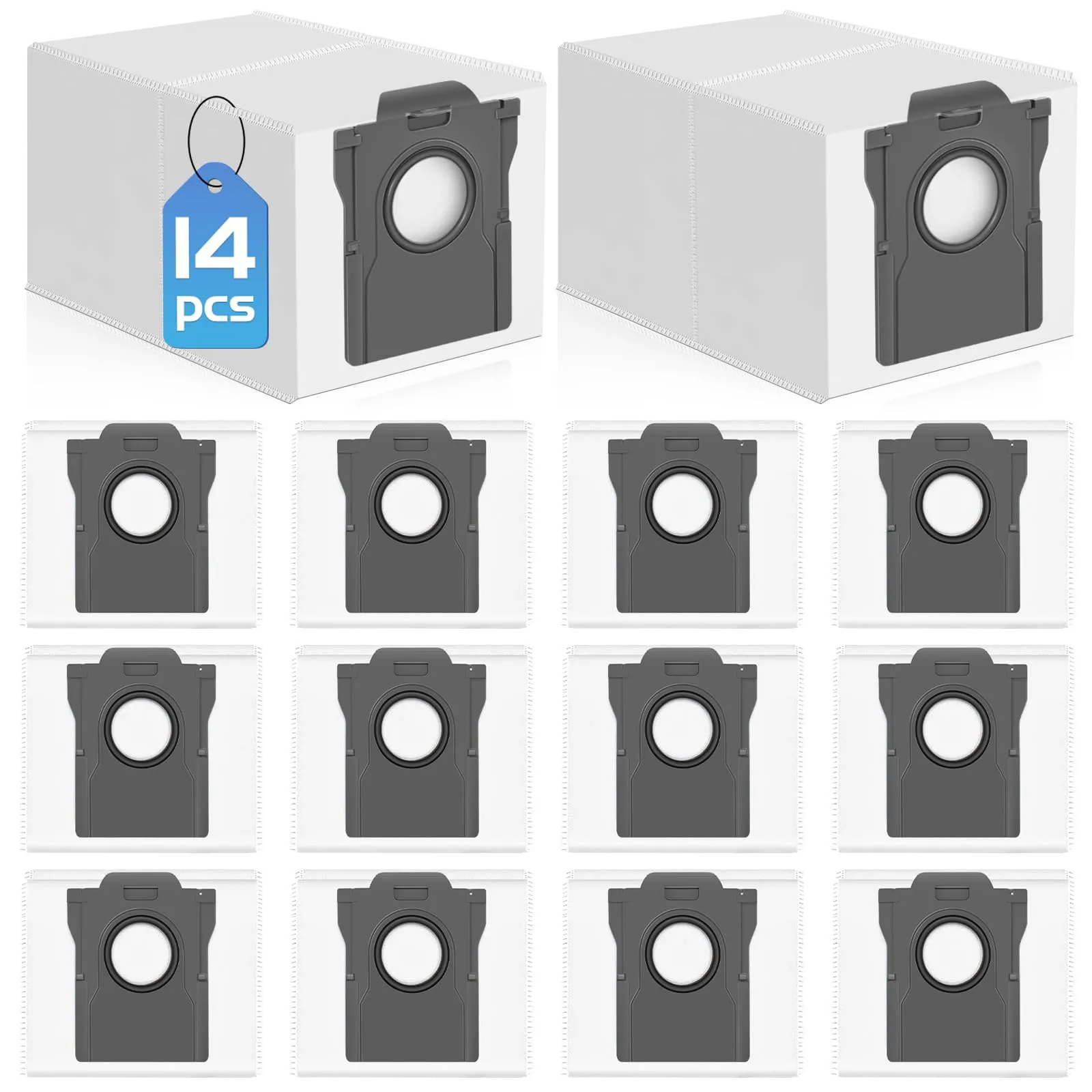 RUKHOOL 14 Sacchetti Polvere per Dreame L10s Ultra Gen 2 / L40 Ultra / X40 / L40s Pro Ultra / L10s Pro Ultra Heat / X50 Ultra/Mova E30 Ultra / P50 Pro Ultra/ V50 /Z50 Ultra Sacchetto Ricambi Dust Bag