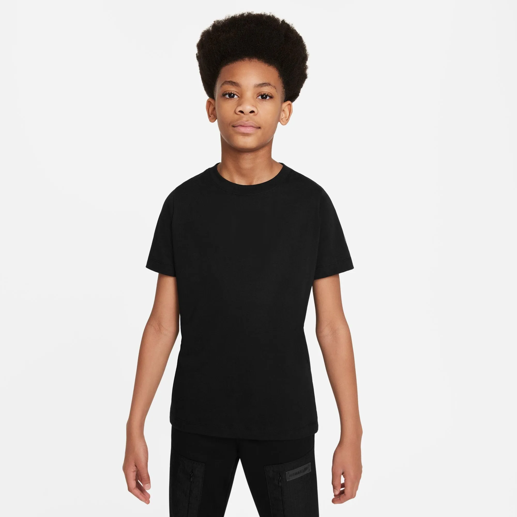 Nike CZ0909-010 Y NK PARK20 SS Tee T-Shirt Unisex Bambino Black/White Taglia L