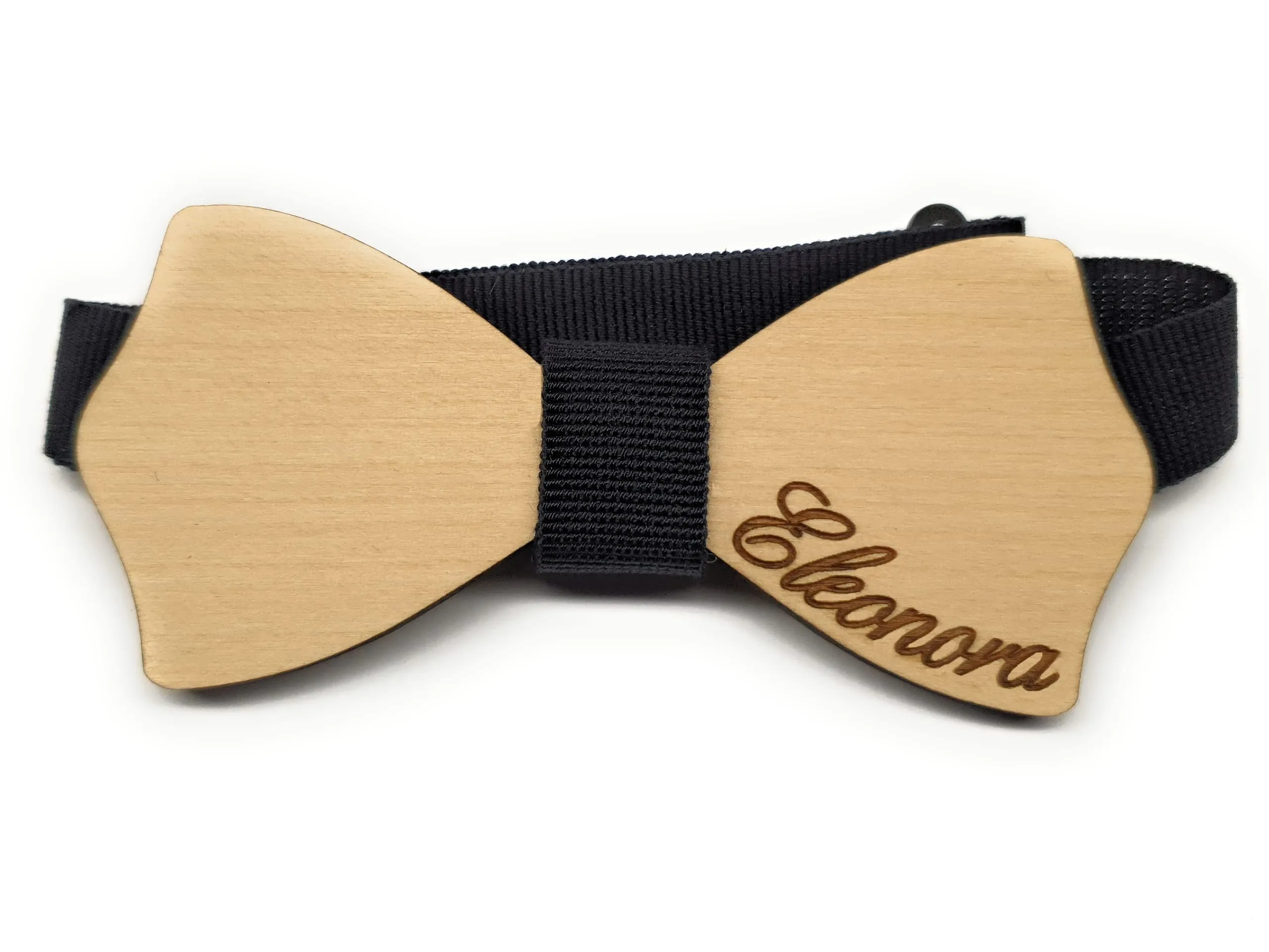 Papillon/farlallino/cravattino in legno personalizzato con nome- perfetto anche per padrino di battesimo, comunione o cresima