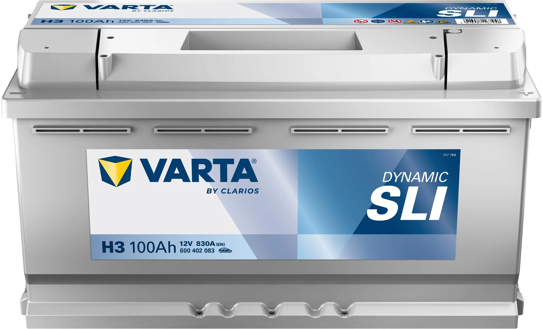 Varta H3 Silver Dynamic Batteria avviamento 6004020833162, 12V 100 Ah 830A, 175 mm x 353 mm x 190 mm