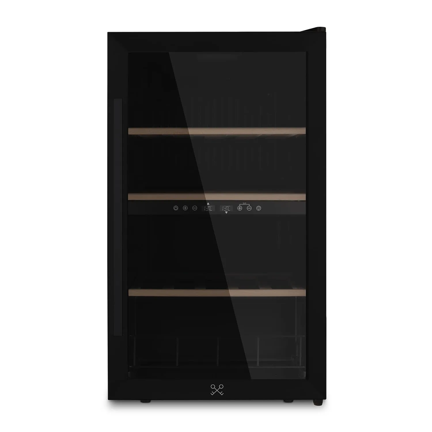 LES PETITS CHAMPS Cantinetta per vino CAVCDB32, 32 bottiglie, dual zone, 80 L, regolazione temperatura 5-18°C, acciaio inox, vetro anti-UV, silenziosa, Nero