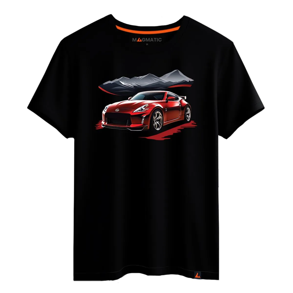 Magmatic - Maglietta Auto Sportiva per Uomo Unisex Bambino, Collezione Modern Car T Shirt Nera Premium 100% Cotone, Regalo Auto Sportiva, appassionato di Automobili, Fan di Auto