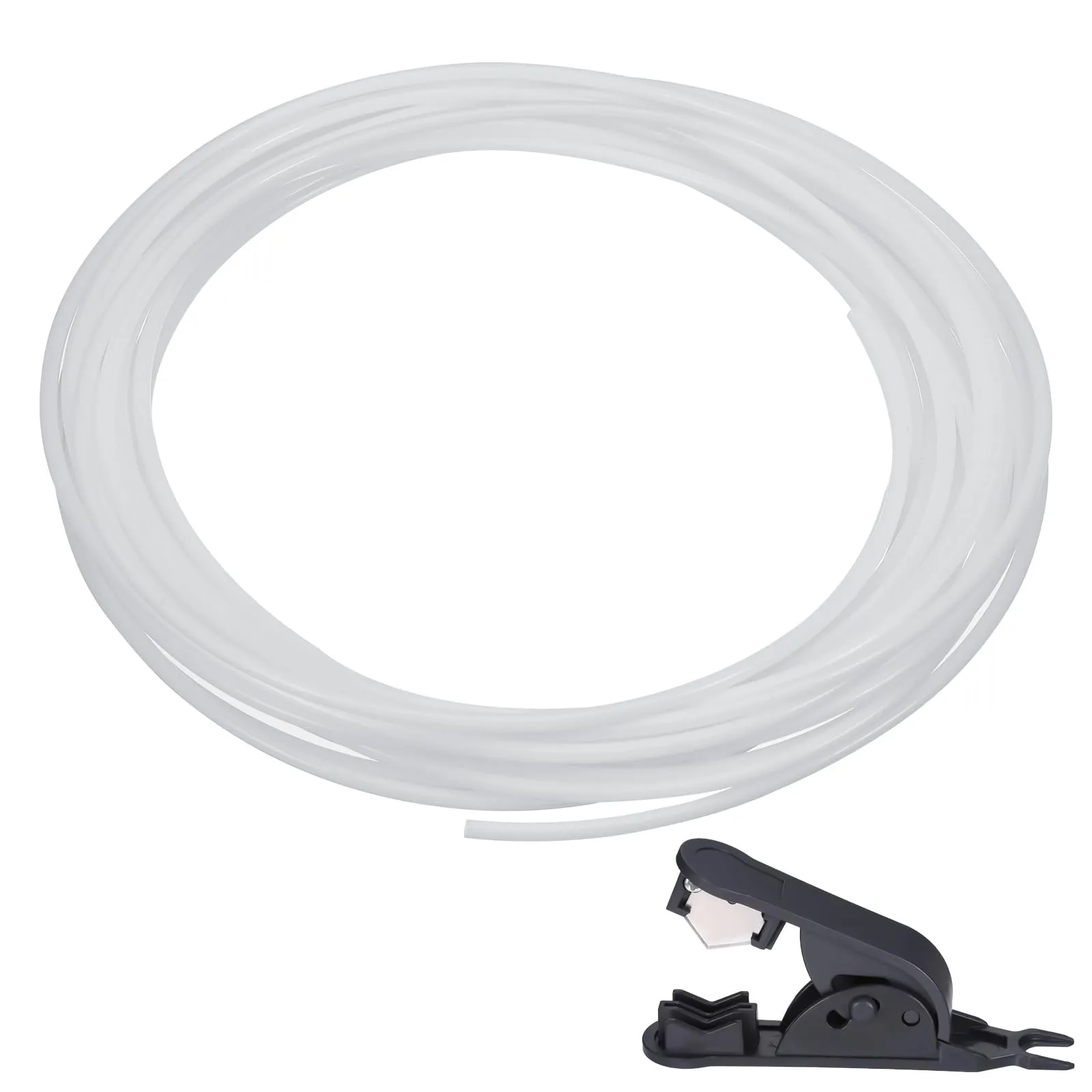 Zocipro Tubo PTFE 10M con Taglierina, 2,5mm ID x 4mm OD Tubo in PTFE Adatto per Stampante 3D con Estrusore a Trasmissione Diretta per Bambu Lab A1/A1 mini/P1P/P1S/X1C, Creality K1/K1 Max/Ender 3 V3