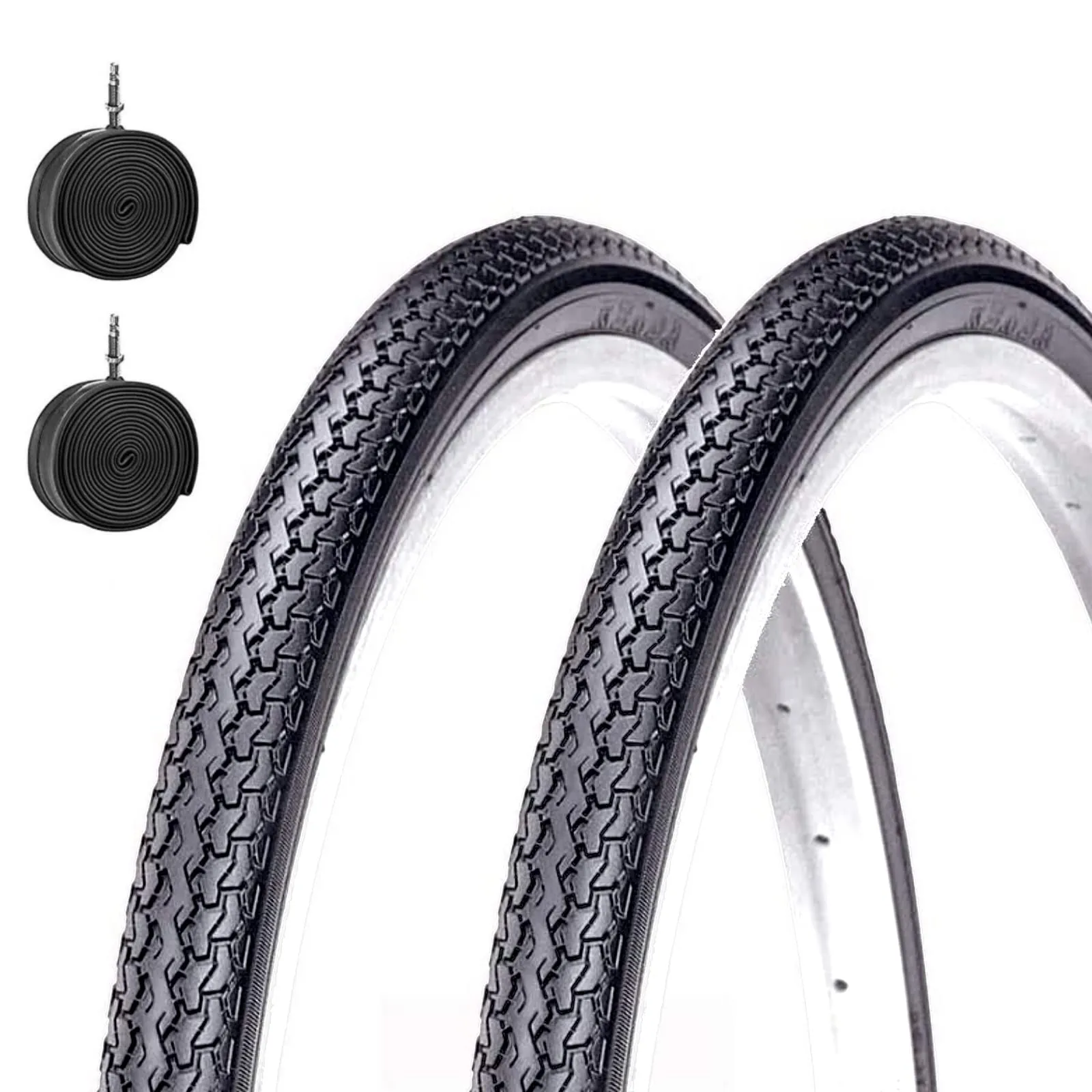 Kenda 2 COPERTONI 26 X 1 3/8 (37-590) + CAMERE D’Aria Pneumatici Neri X City Bike Stradale Adulto Vintage