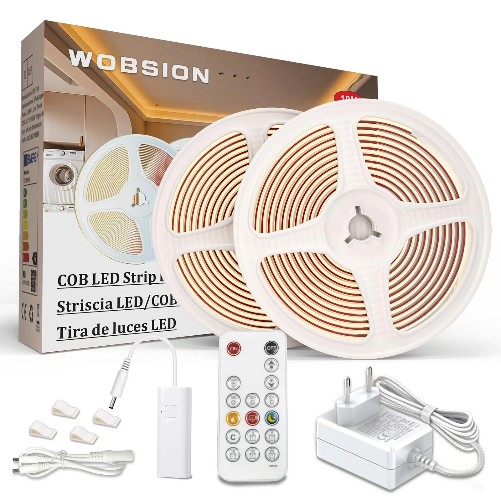 WOBSION Striscia LED COB 24V