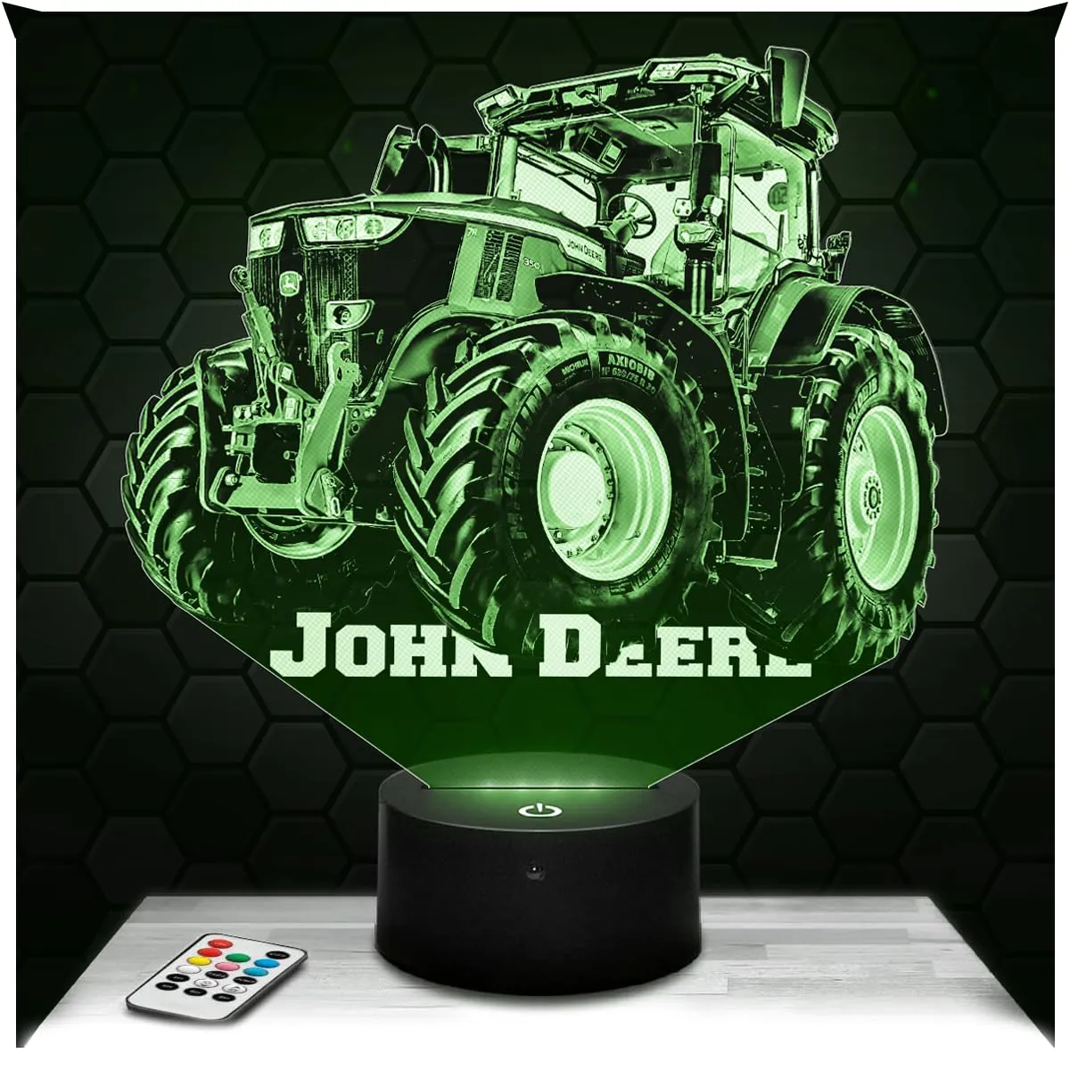 Lampada da comodino, Luce notturna tattile N.Holland trattore agricolo Lampada illusione 3D LED, idea regalo di Natale per ragazzi e ragazze Lampada da notte per bambini o adulti TOP