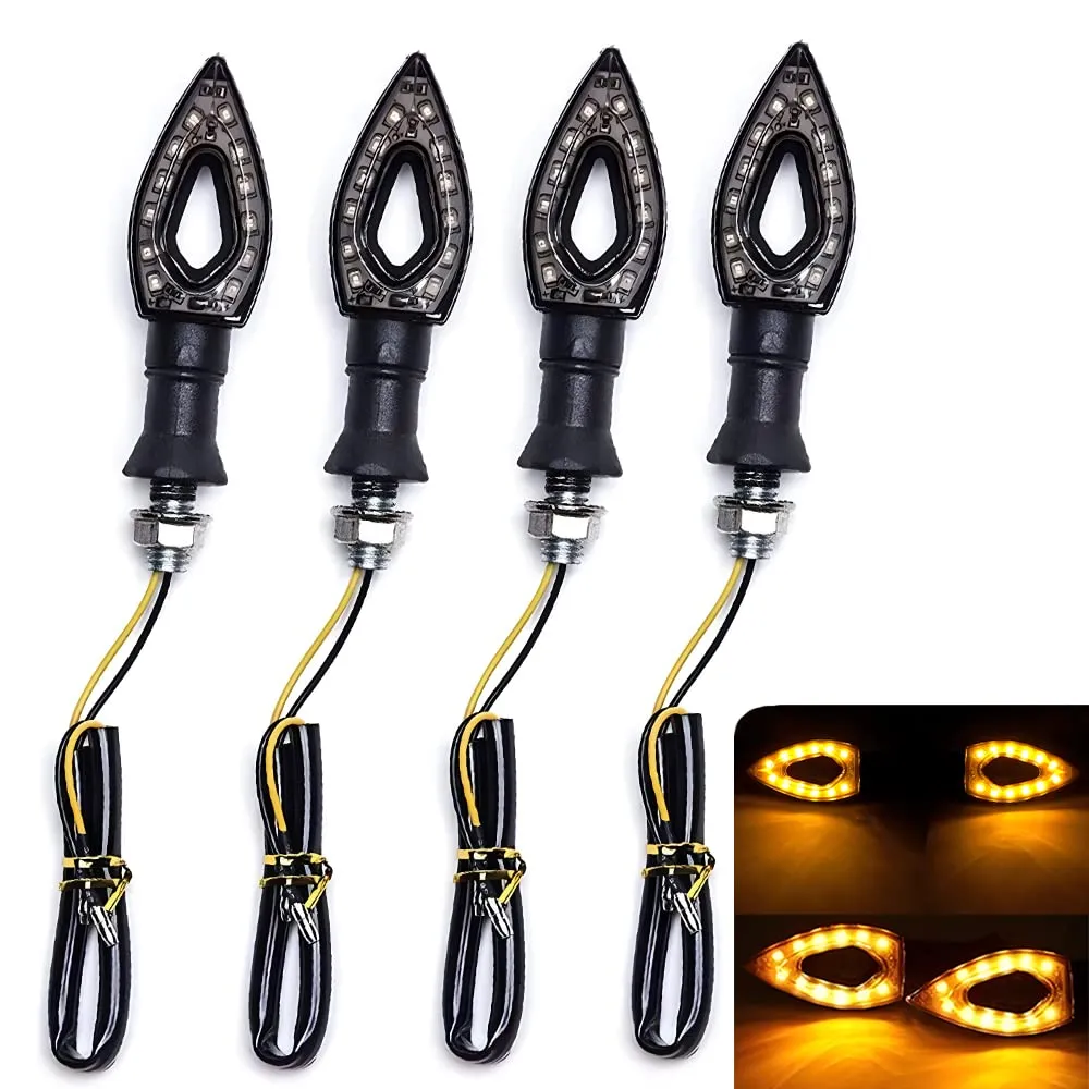 SFONIA 4pz Indicatori di Direzione Frecce Moto LED Indicatori Segnale Luce Impermeabile 12V Universale per Moto Scooter Quad Cruiser Off Road