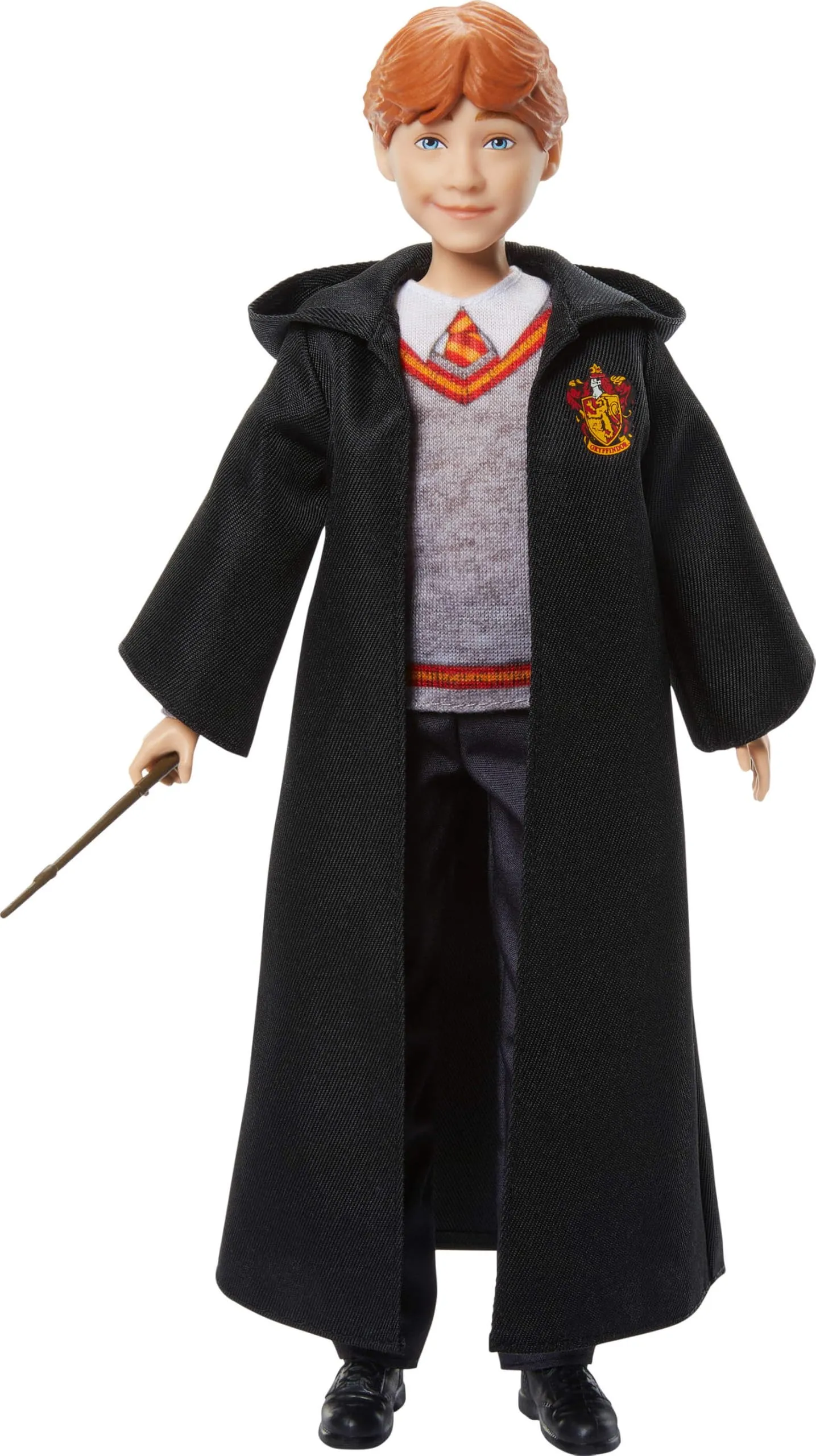 Mattel Harry Potter - Ron Weasley, bambola ispirata ai film con la caratteristica uniforme di Hogwarts e la bacchetta inclusa, giocattolo per bambini, 6+ anni, JGM20