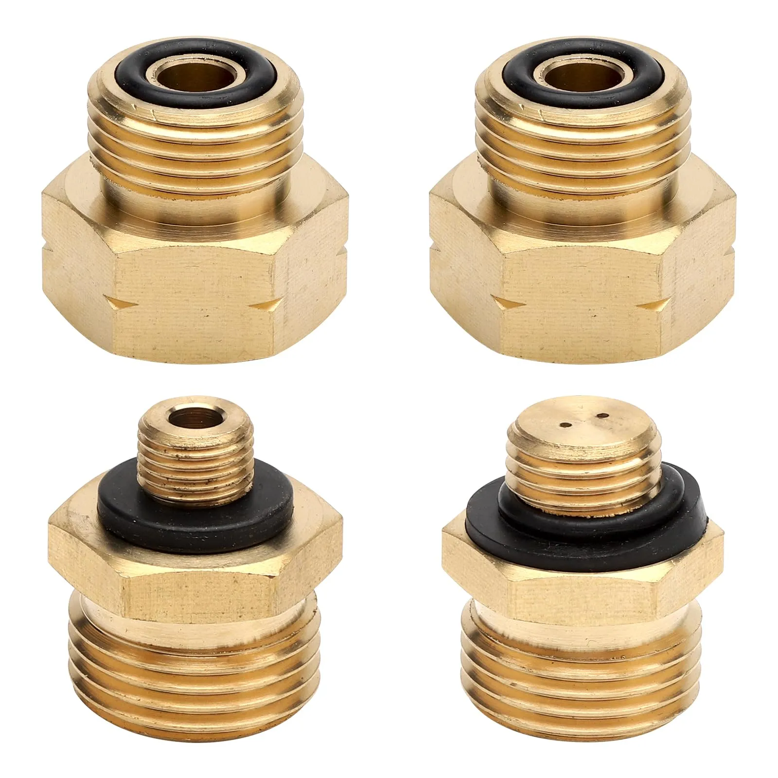 Adattatore bombola gas Set di 4 pezzi di kit europeo adattatori bombole gas adattatori per bombole del gas Realizzato in ottone per collegare i regolatori di pressione alle bombole di gas straniere