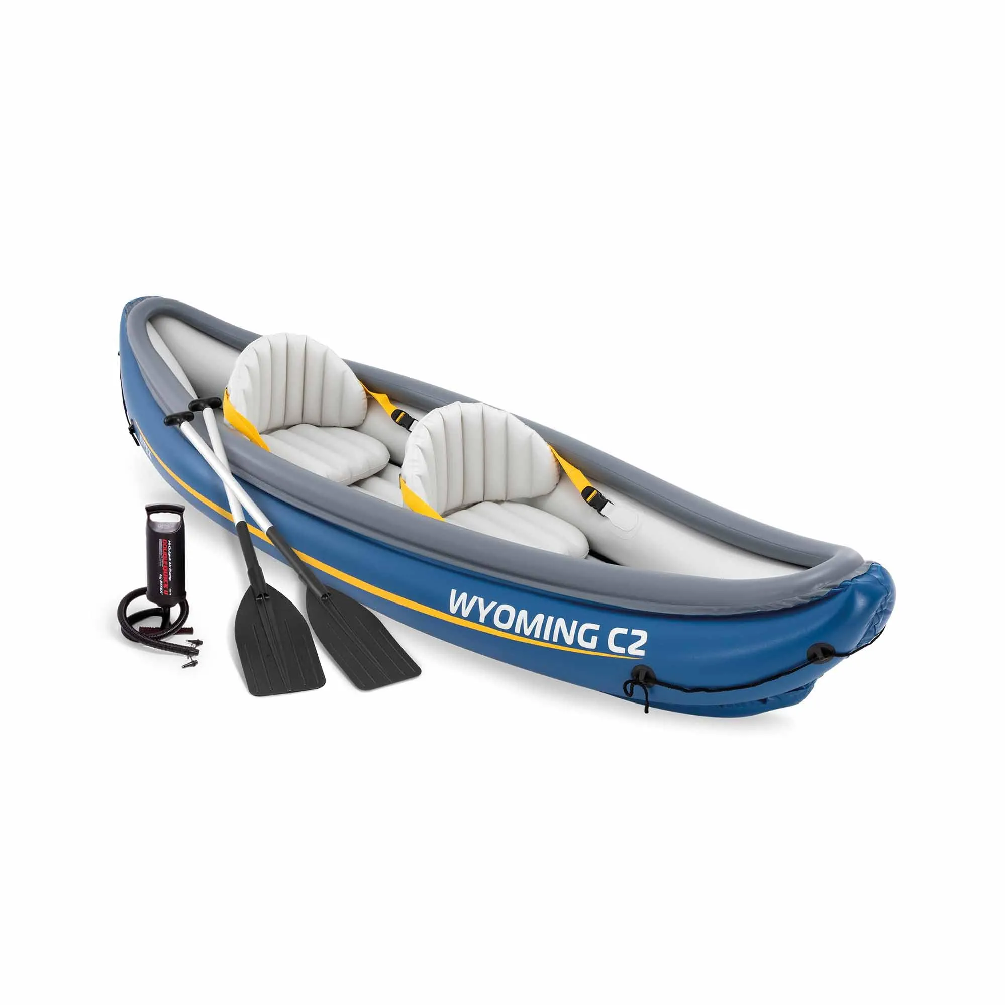 Intex 68389NP - Kayak Gonfiabile Wyoming C2, 2 posti, Blu, 307x89x53 cm