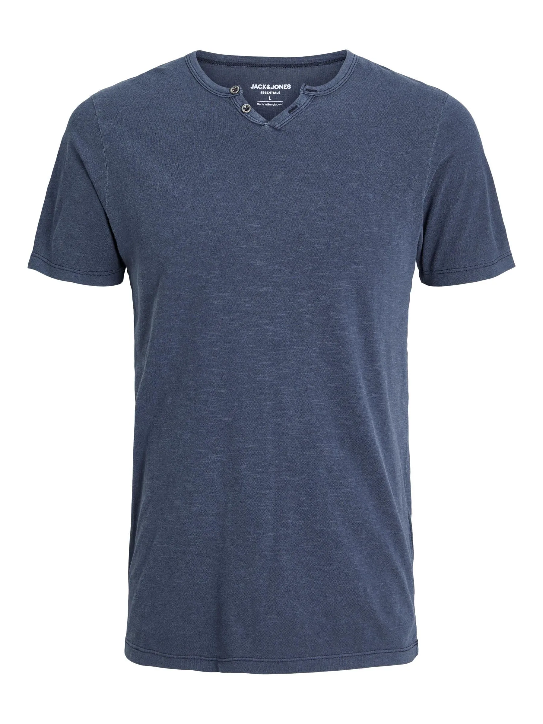 JACK & JONES Jjesplit Neck Tee Ss Noos, T-Shirt Uomo, Blu (Navy Blazer Fit:slim), XXL