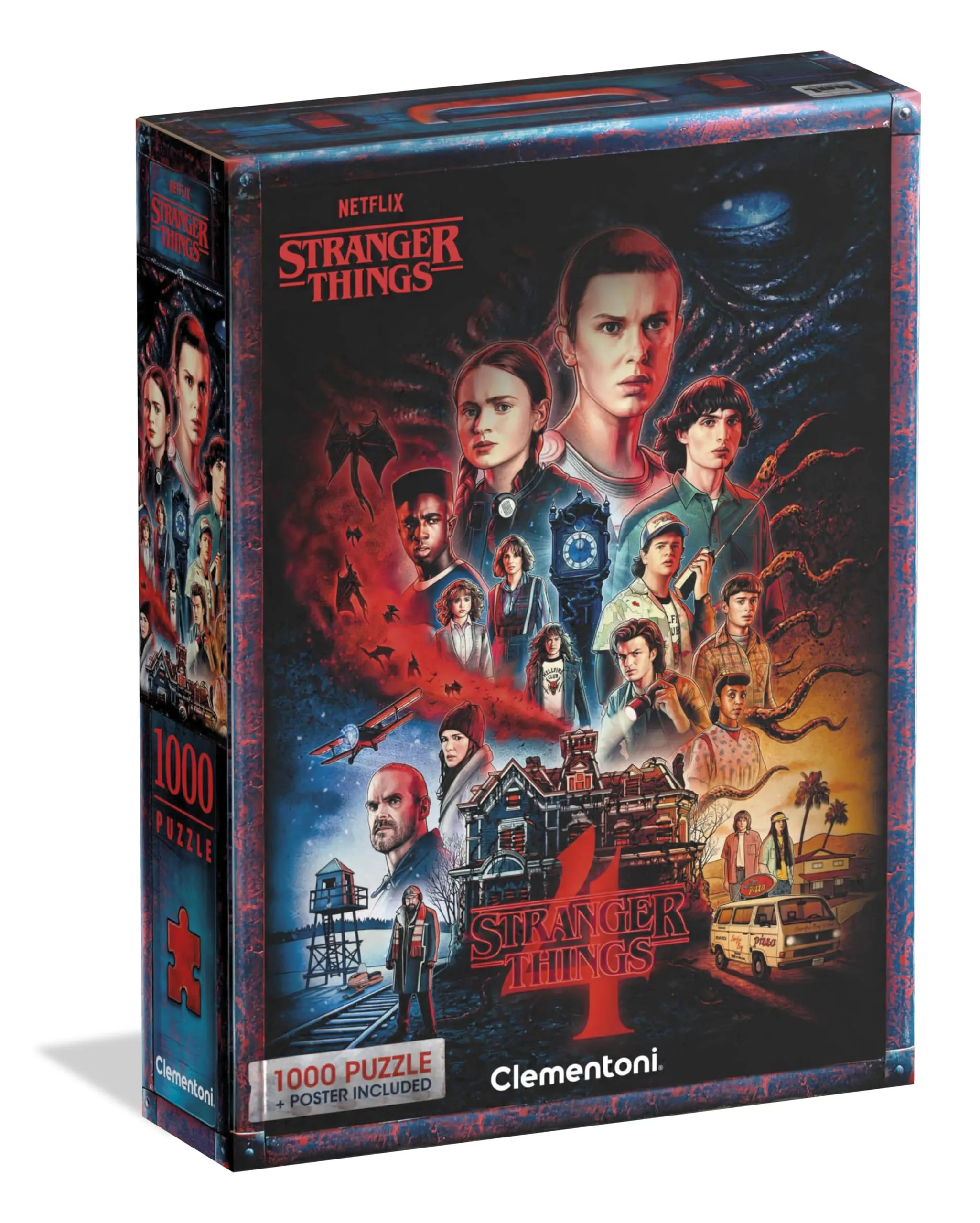 Clementoni - Puzzle 1000 Pezzi per Adulti e Ragazzi, Special Series, Tema Serie TV Netflix Stranger Things, con Poster Incluso, Compact Box, Idea Regalo Uomo e Donna, Made in Italy, 50x70 cm, 39980