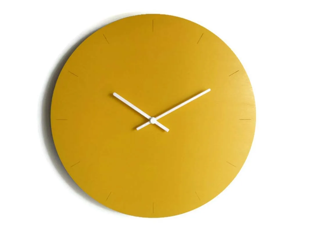 42cm Grande orologio da parete in legno tondo silenzioso colorato come verde petrolio Particolari orologi a muro analogici con meccanismo al quarzo senza ticchettio Design basic moderno ed originale