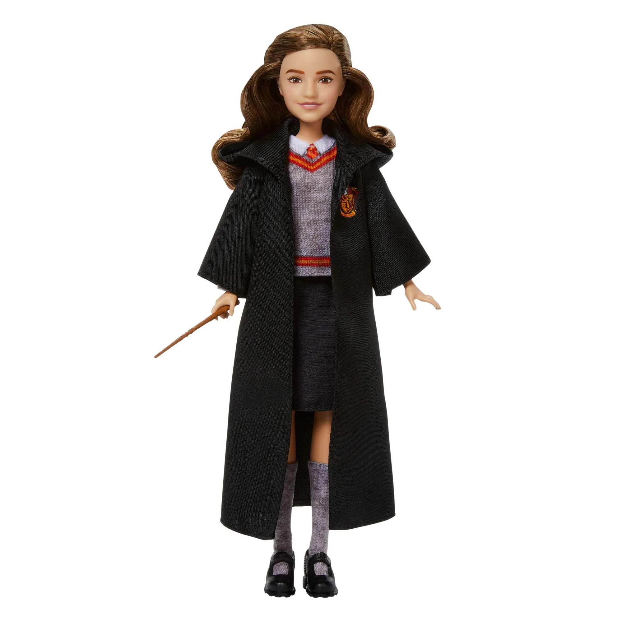 Mattel Harry Potter - Hermione Granger, bambola ispirata ai film con la caratteristica uniforme di Hogwarts e la bacchetta inclusa, giocattolo per bambini, 6+ anni, JGM19