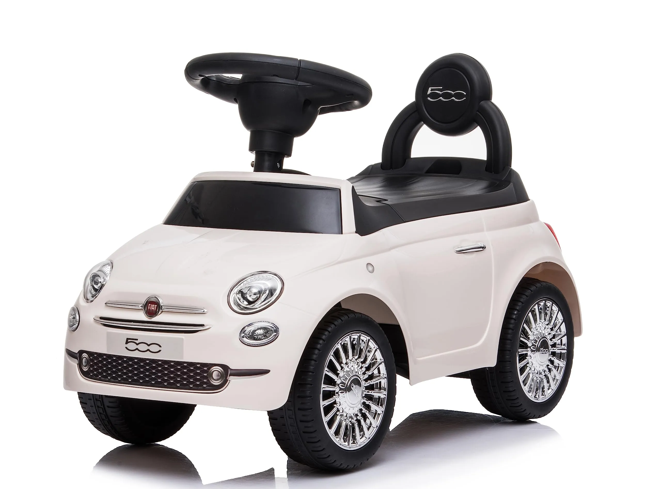 Primi Passi Macchinina Cavalcabile Fiat 500 per Bambini da 12 a 36 Mesi con Suoni e Clacson Sistema Antiribaltamento Vano Portaoggetti Schienale Gioco per Imparare a Camminare (Verde Tiffany)