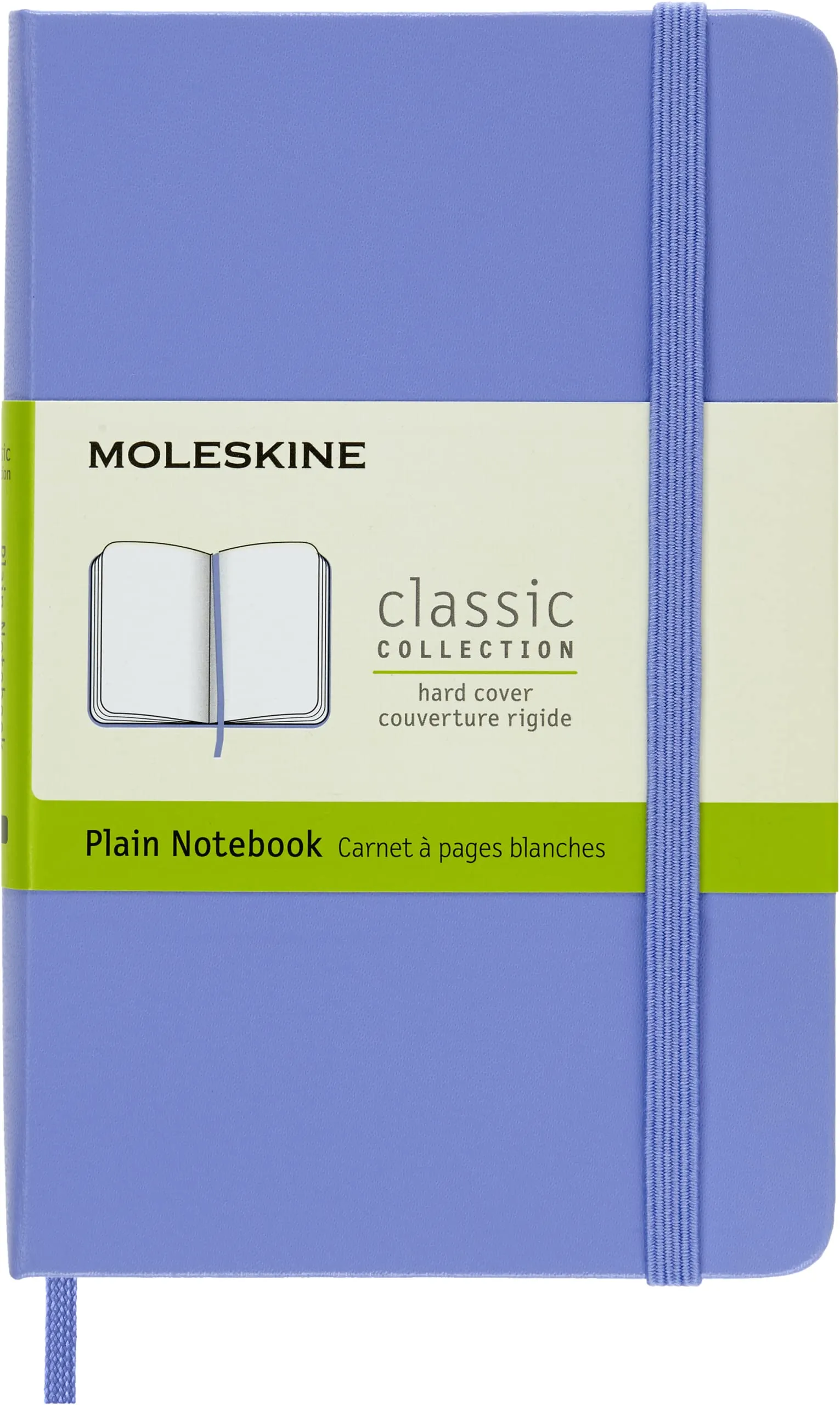 Moleskine - Classic Notebook, Taccuino con Pagine Bianche, Copertina Rigida e Chiusura ad Elastico, Formato Pocket 9 x 14 cm, Colore Blu Ortensia, 192 Pagine