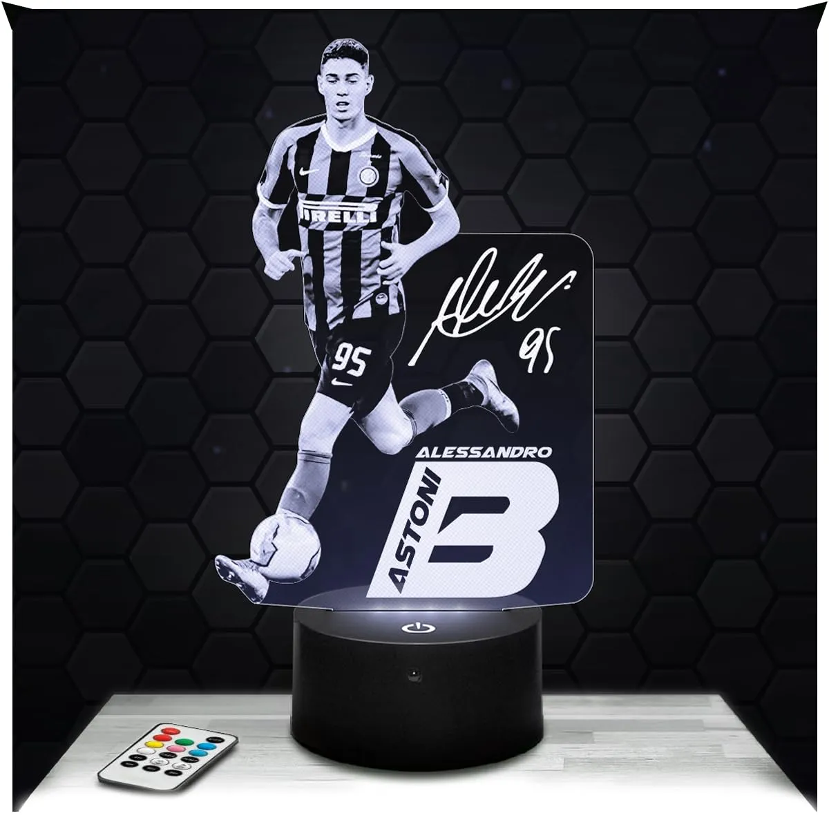 Lampephoto.fr - Lampada 3D Calciatore Internazionale Inglese, Lampada Tattile Led Calcio, Effetto Ologramma 3D, Idea Regalo calcio Natale Compleanno Ragazzo o Ragazza