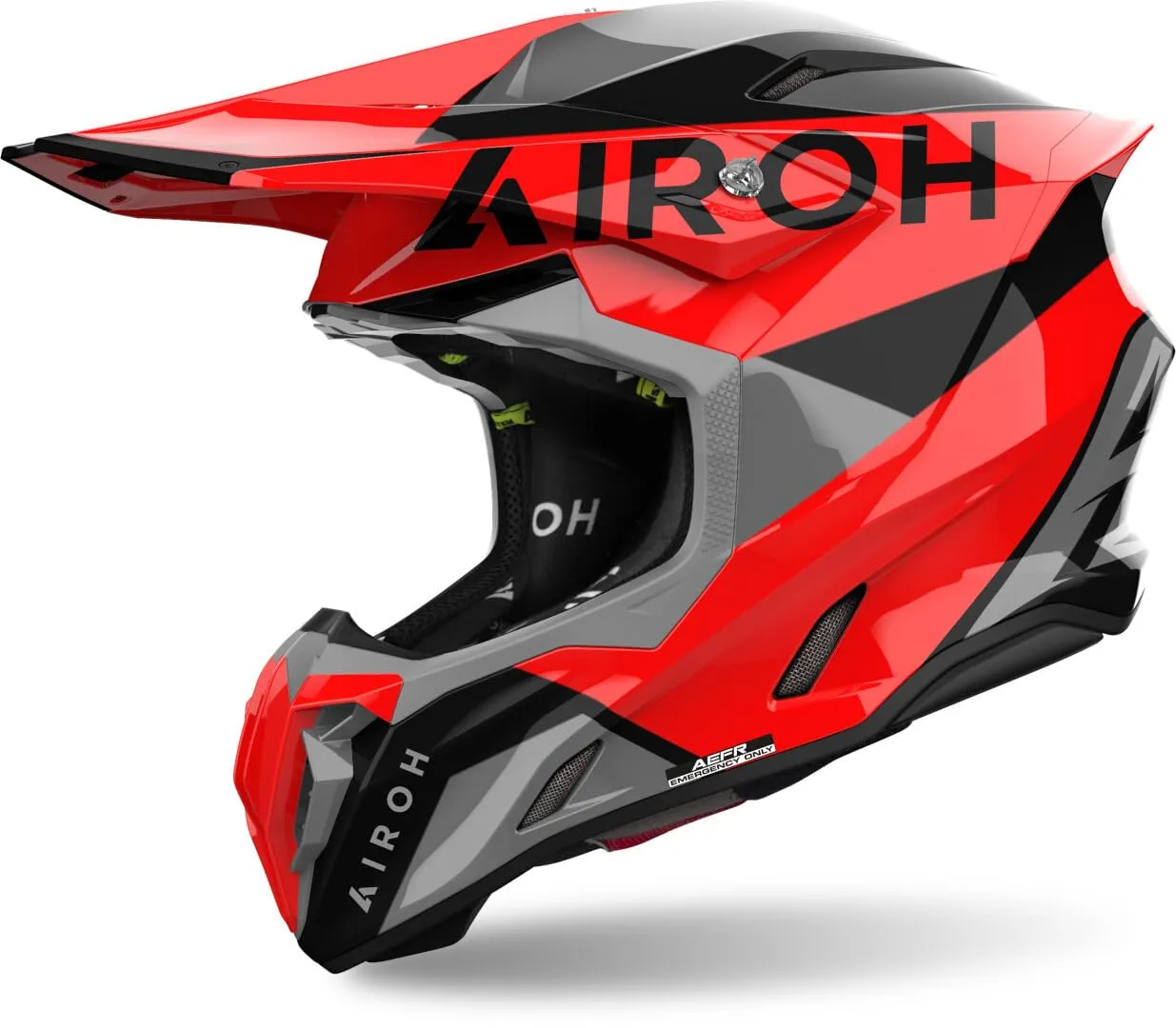 AIROH CASCO OFFROAD TWIST 3 KING RED GLOSS S