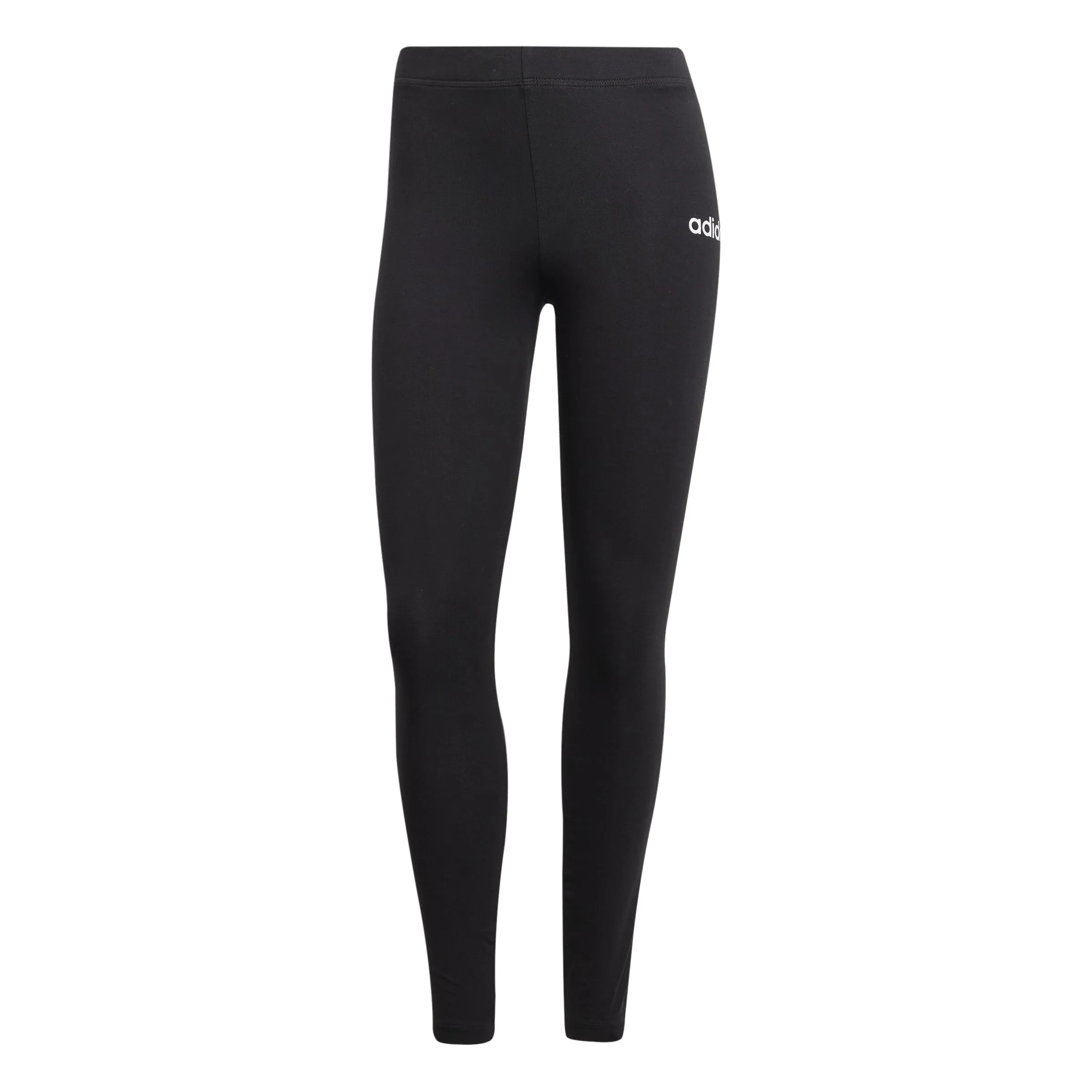 adidas Donna Essentials Linear Cotton Leggings, Black/White, S