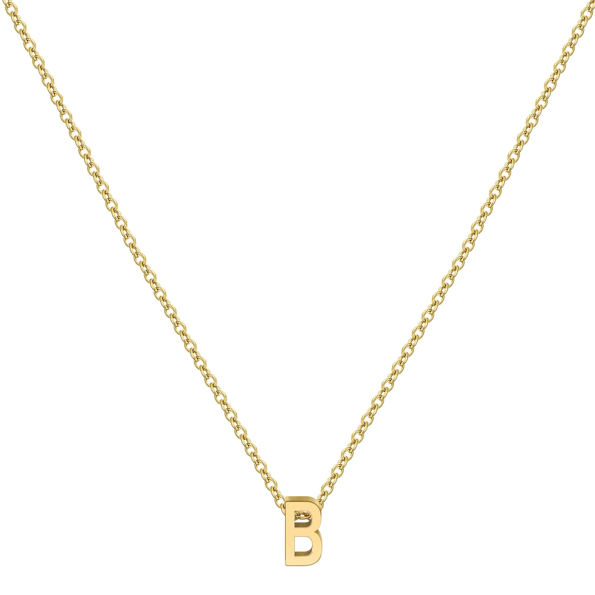 YeGieonr Collana Donna con Iniziale Lettera in Oro 18K - Dorata Collana Acciaio Inossidabile Donna Gioiello Regalo Perfetto per Lei - Ciondolo con Alfabeto