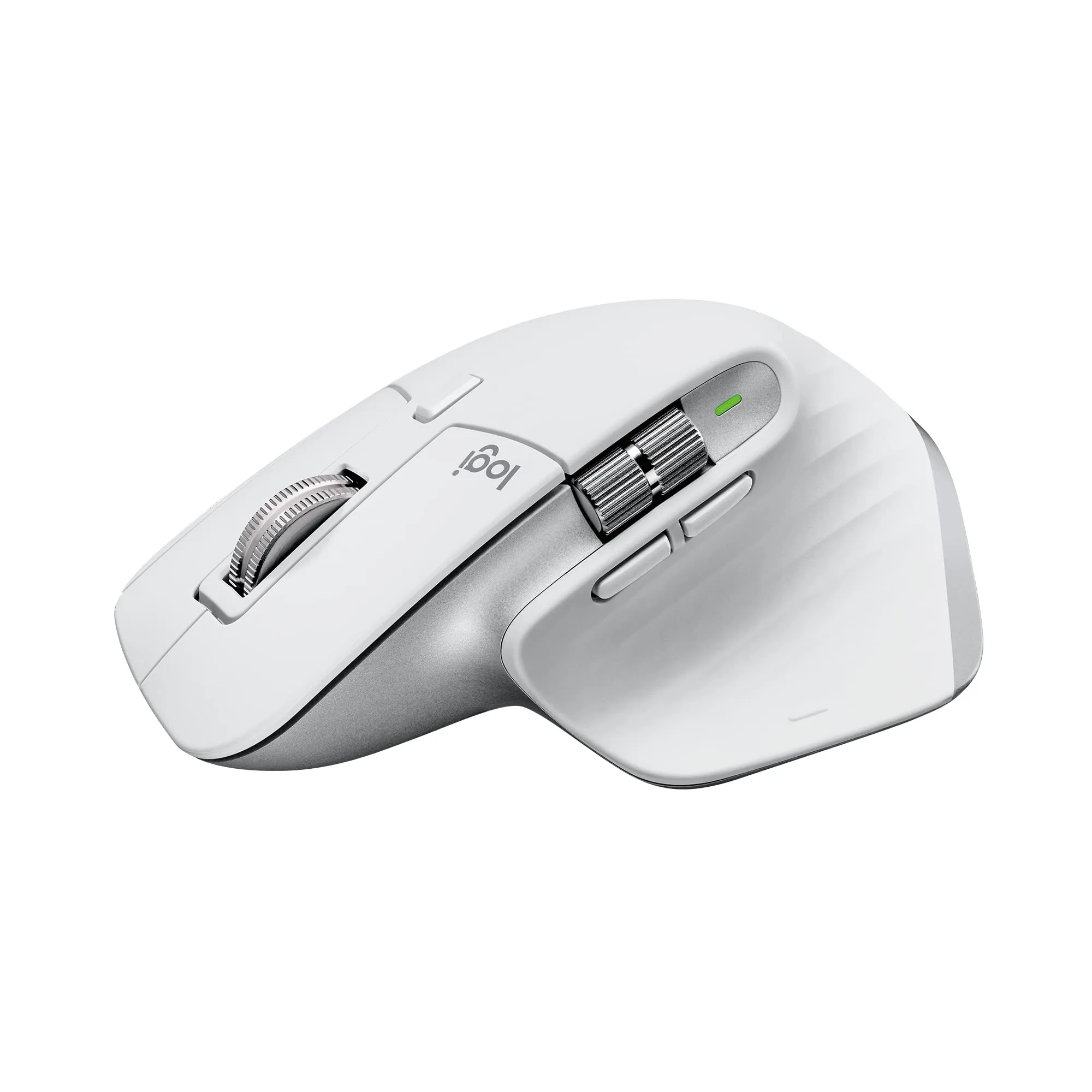 Logitech MX Master 3S per Mac - Mouse Bluetooth a scorrimento ultraveloce, ergonomico, 8K DPI, tracciamento su vetro, clic silenziosi, USB-C, Apple, iPad - Grigio chiaro